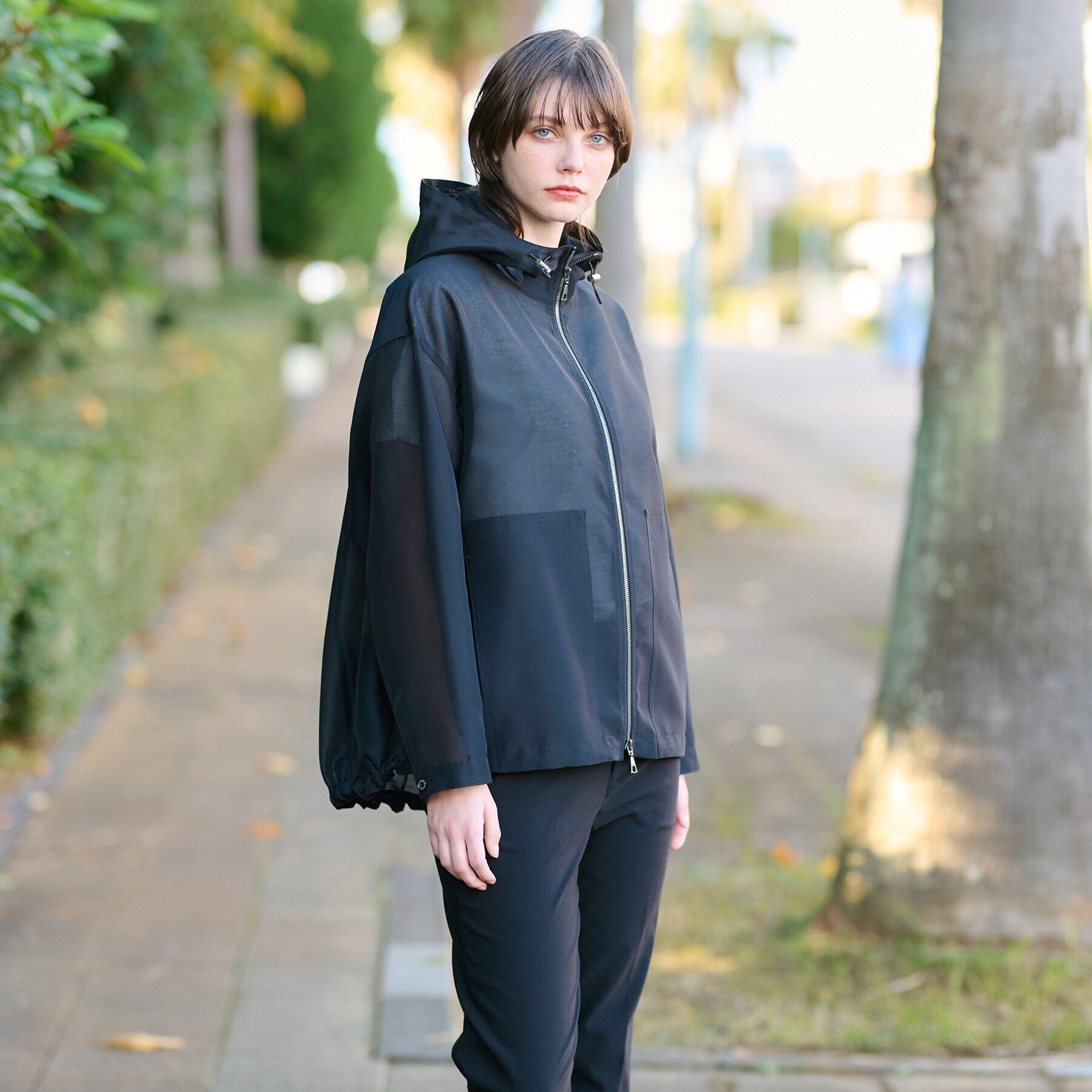 DRESSTERIOR「【洗える】シアーフーデッドパーカ」|ブルゾン・スタジャン|