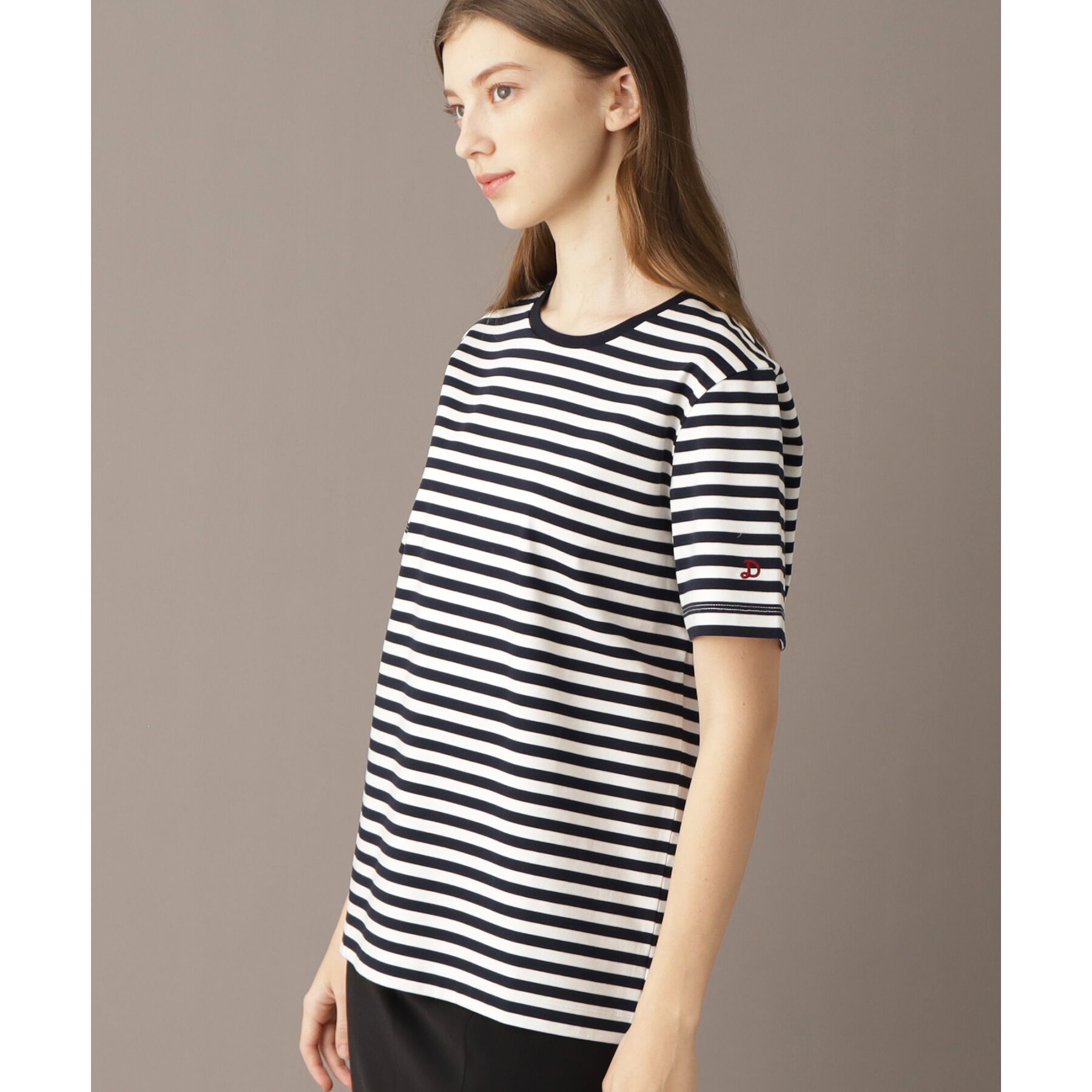 DRESSTERIOR「【接触冷感/抗菌防臭/消臭】アイスクリアコットンボーダーTシャツ」|Tシャツ・カットソー|