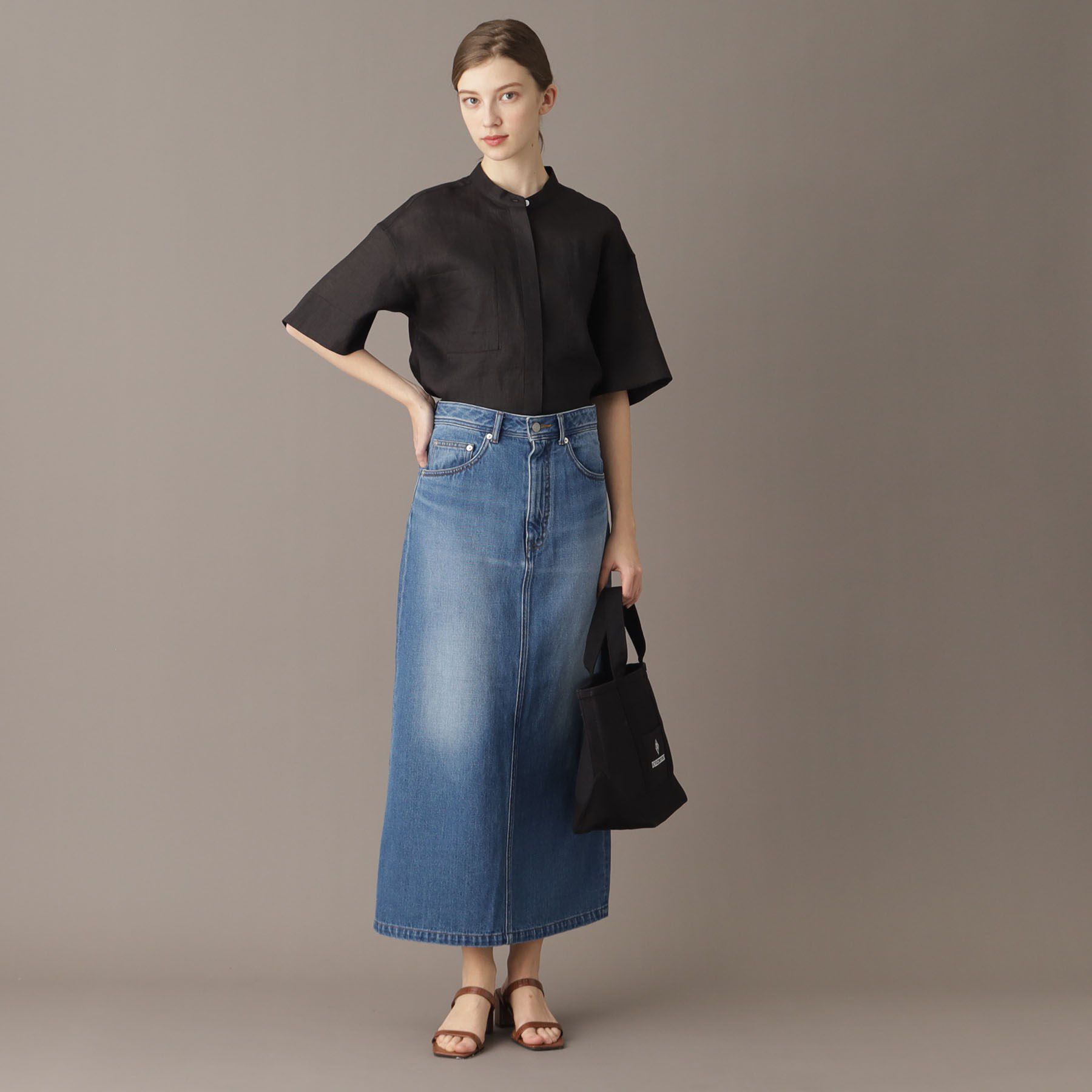 DRESSTERIOR「【リネン100％/洗える】フレンチリネンハーフスリーブシャツ」|シャツ・ブラウス|