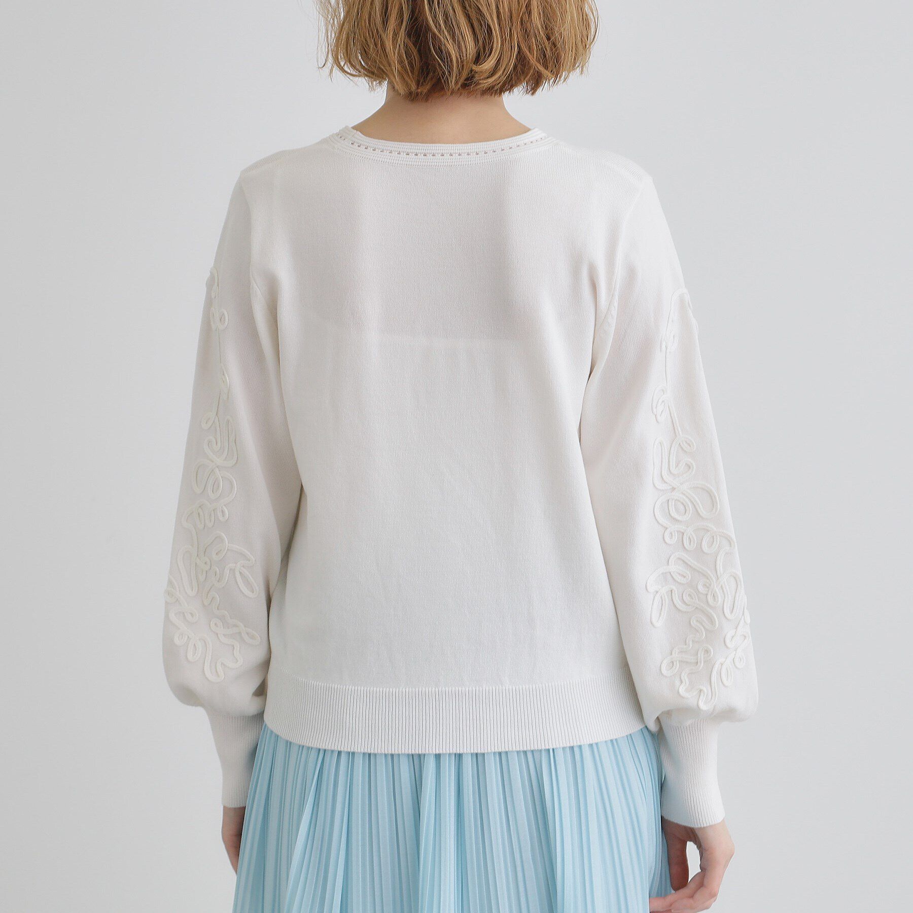 grove「袖コード刺繍ニットプルオーバー」|ニット・セーター|