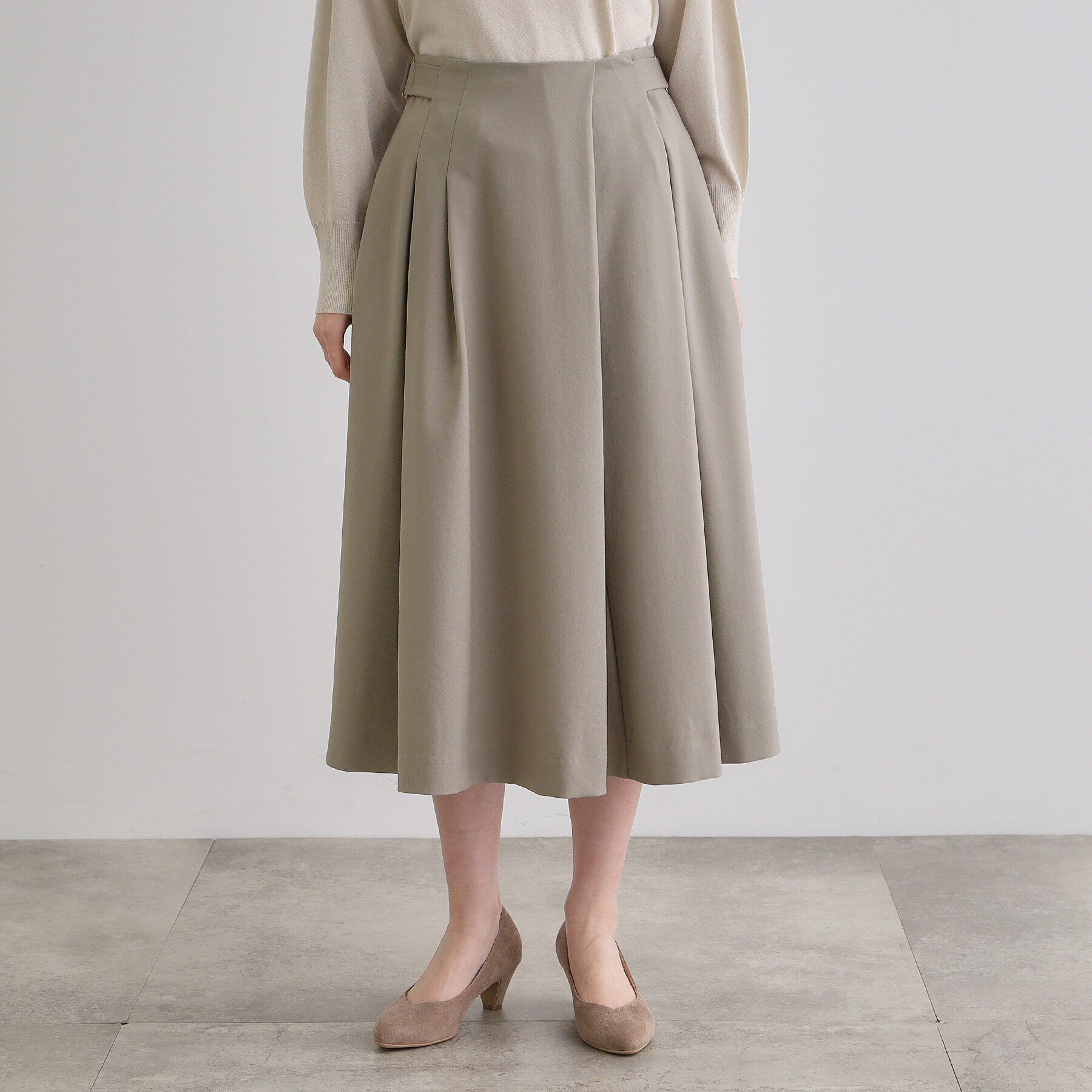 grove「サイドベルトタックフレアスカート」|スカート|
