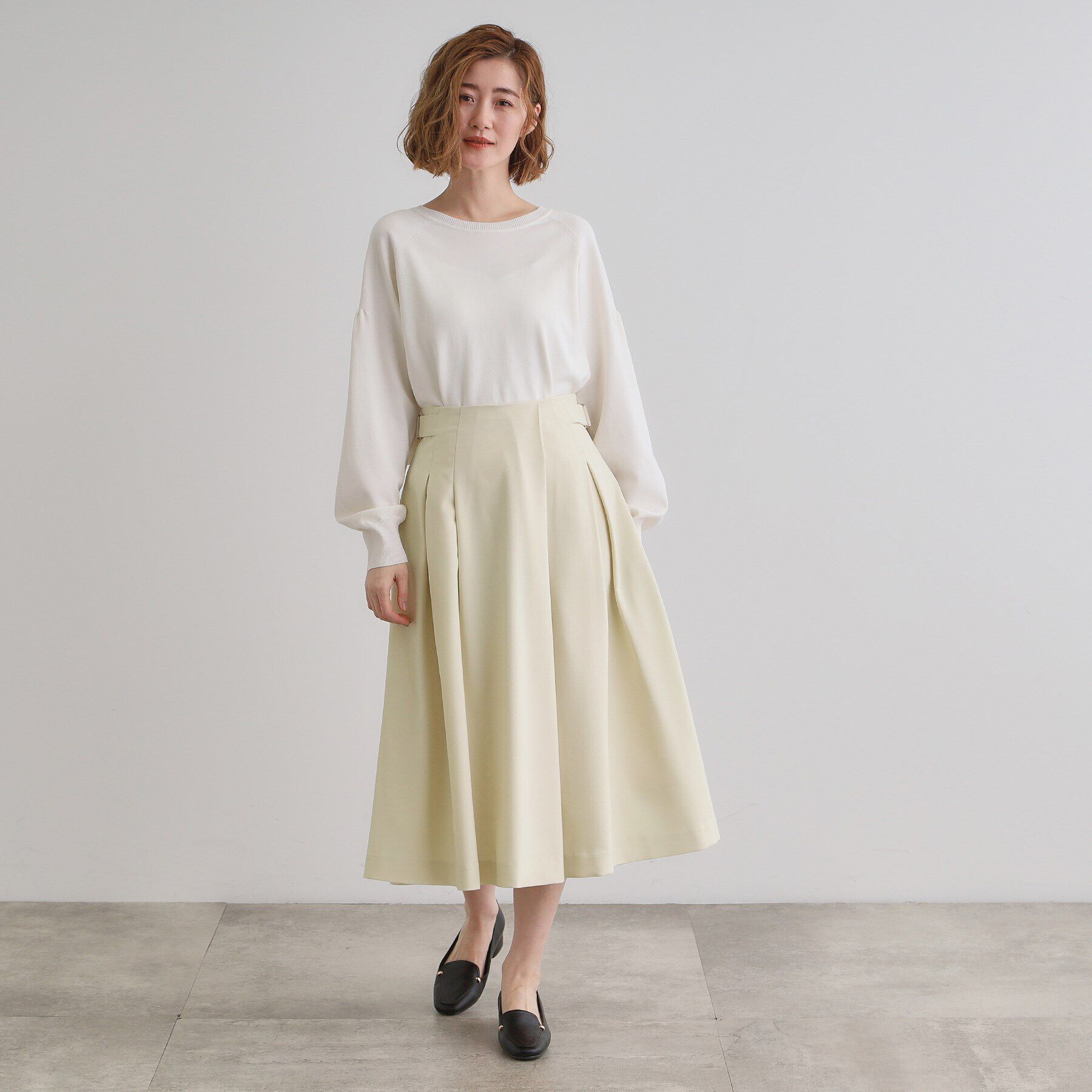 grove「サイドベルトタックフレアスカート」|スカート|
