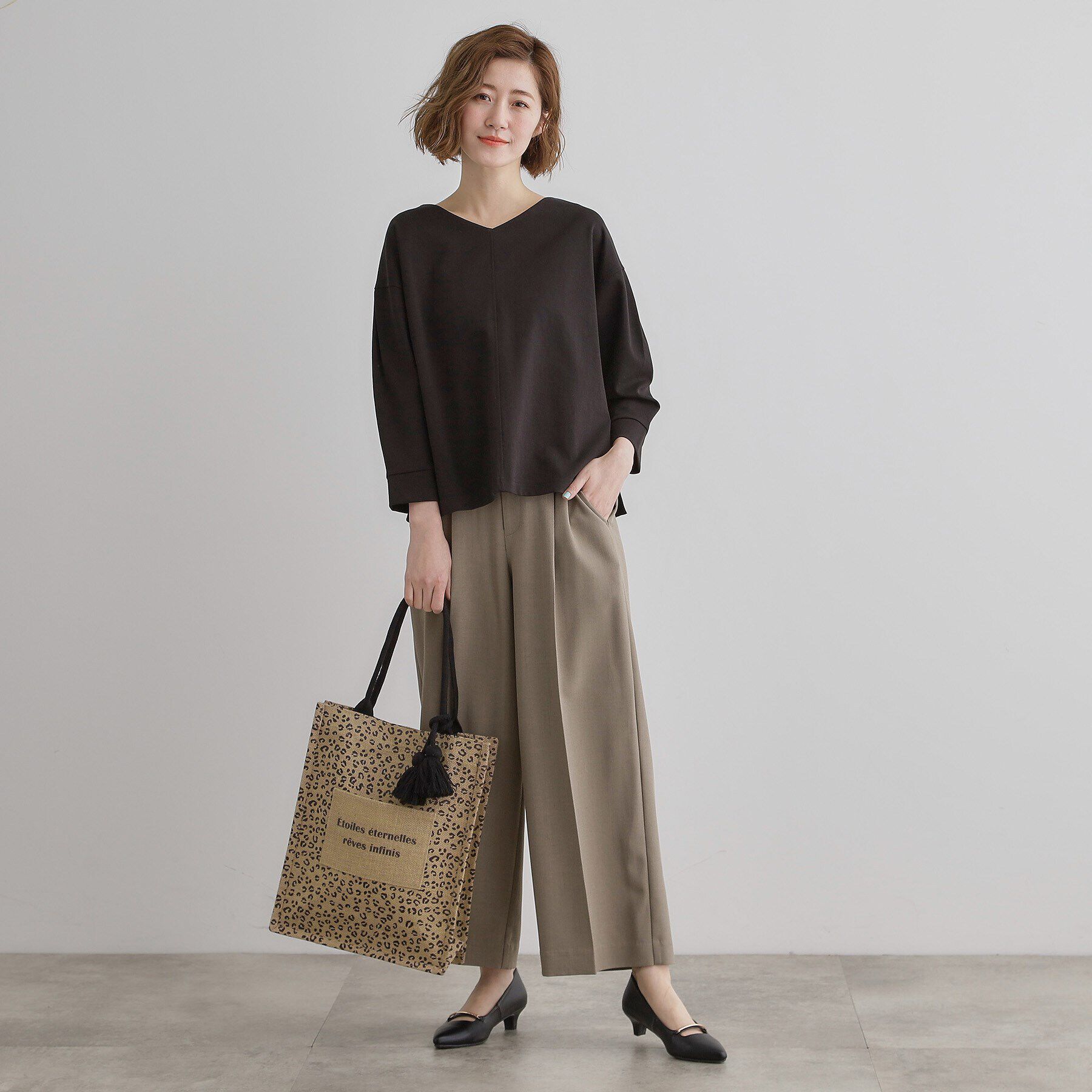 grove「タテA4ジュートタッセルトート」|トートバッグ|