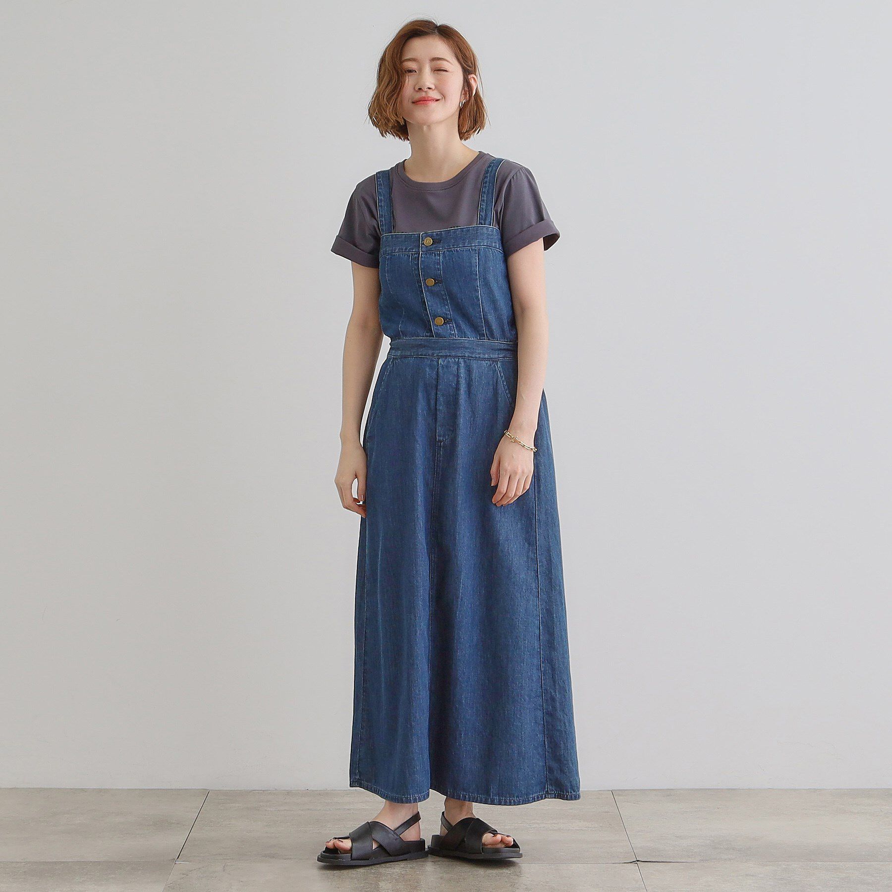 grove「【Lee&times;grove別注】3WAY　BUSTIER　SKIRT」|ワンピース|ブルー(093)