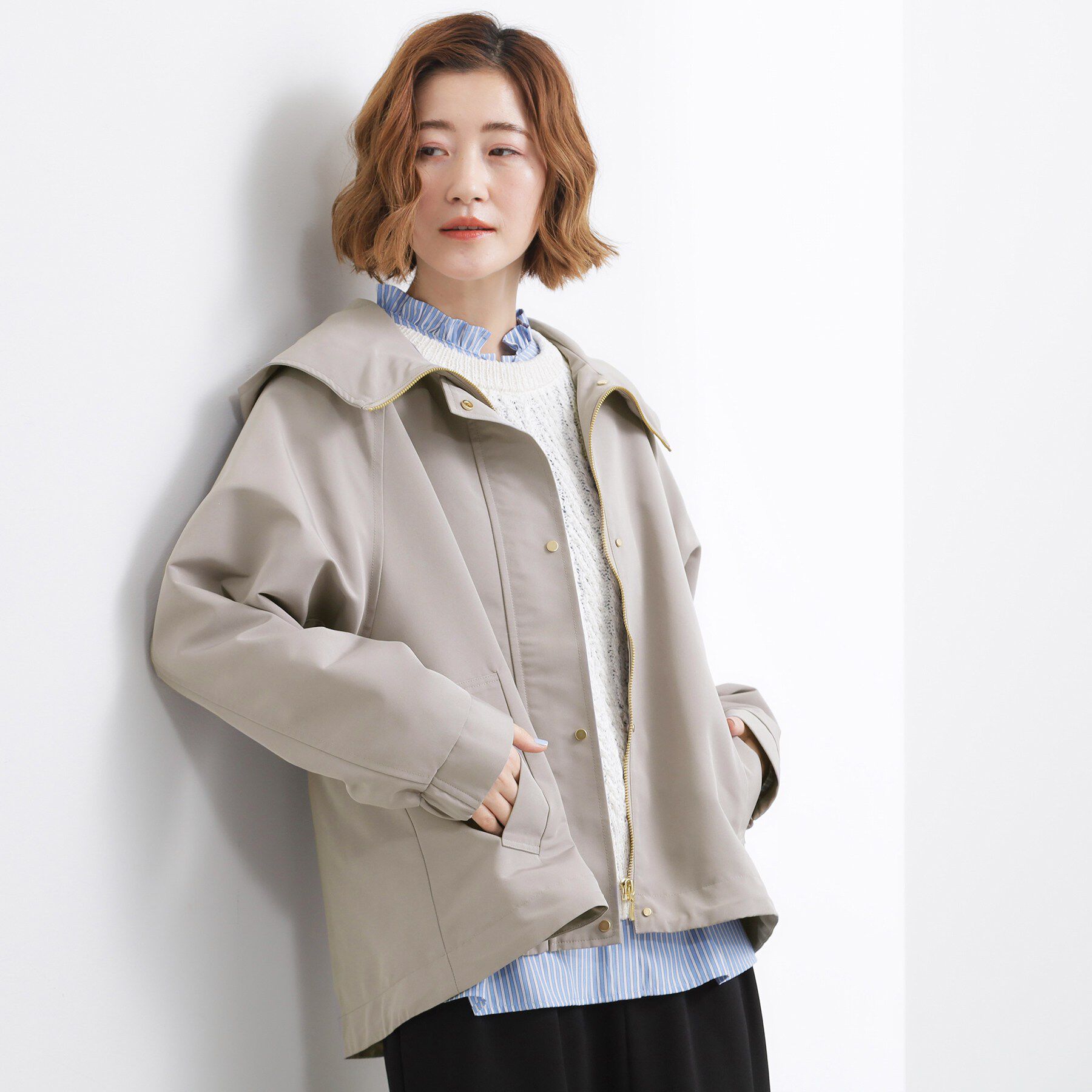 grove「【撥水】きれいめに着こなせるマウンテンパーカ」|その他|グレージュ(012)