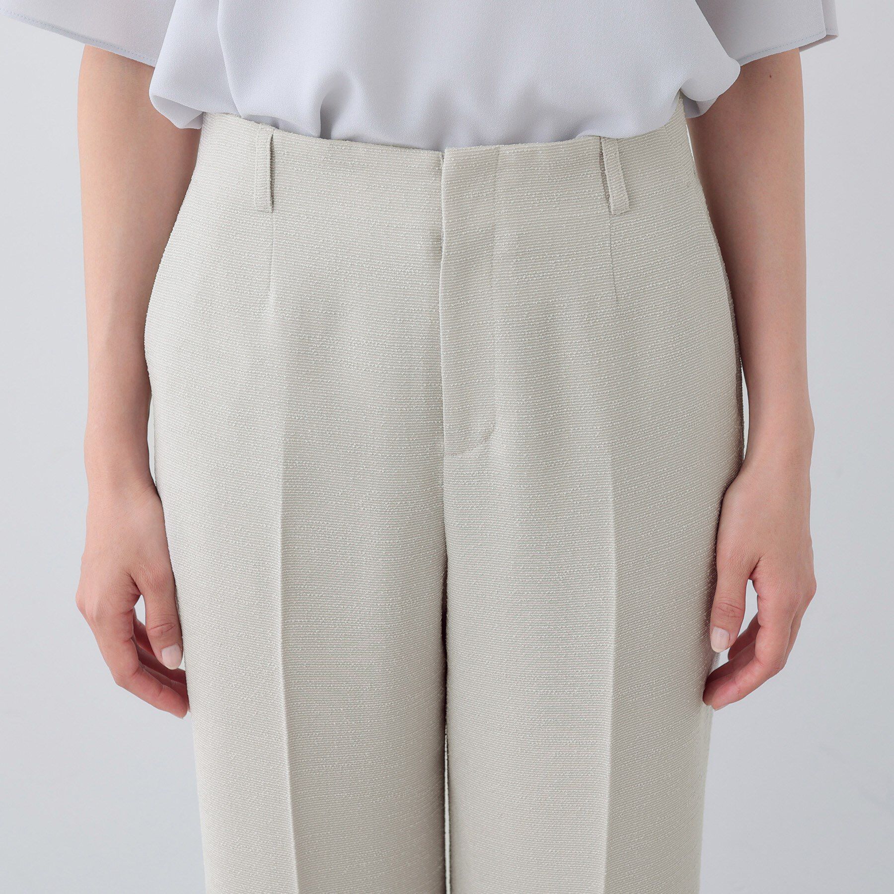 INDIVI「【日本製／SETUP可能】トリアセテート混ワイドパンツ」|スーツ|