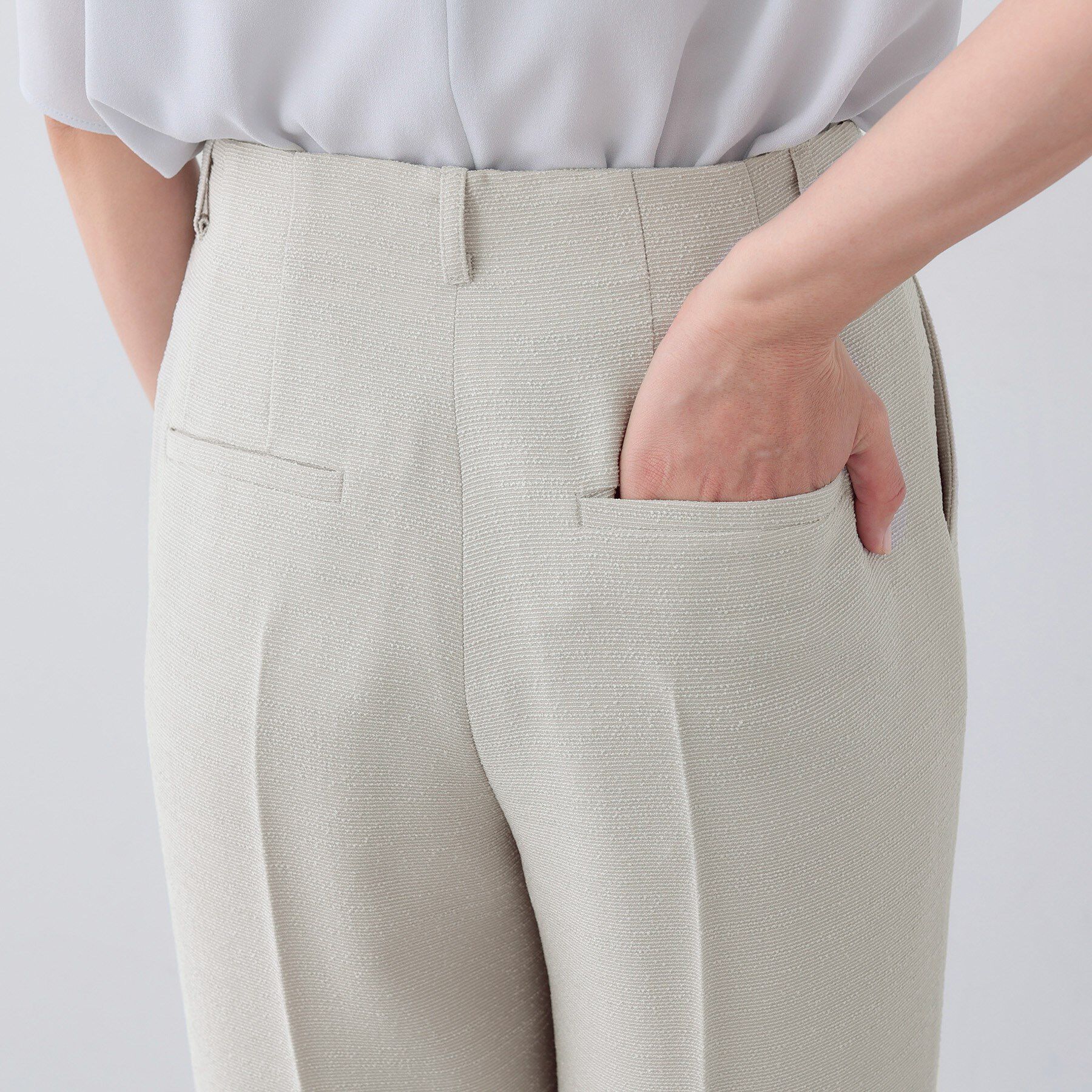 INDIVI「【日本製／SETUP可能】トリアセテート混ワイドパンツ」|スーツ|