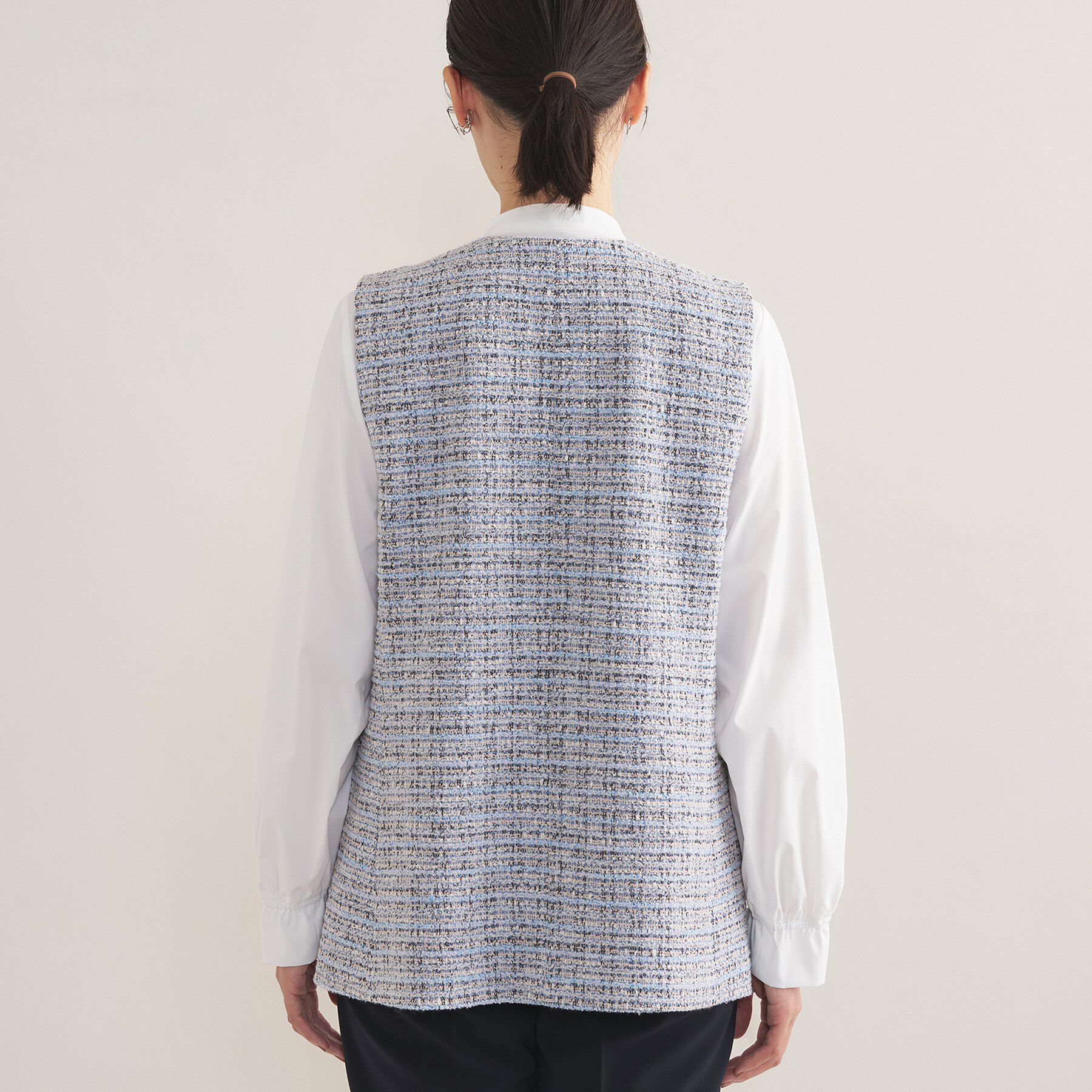 INDIVI「【2点セット／洗える／セレモニー】ツイードジレ＆ボウタイブラウス」|その他|