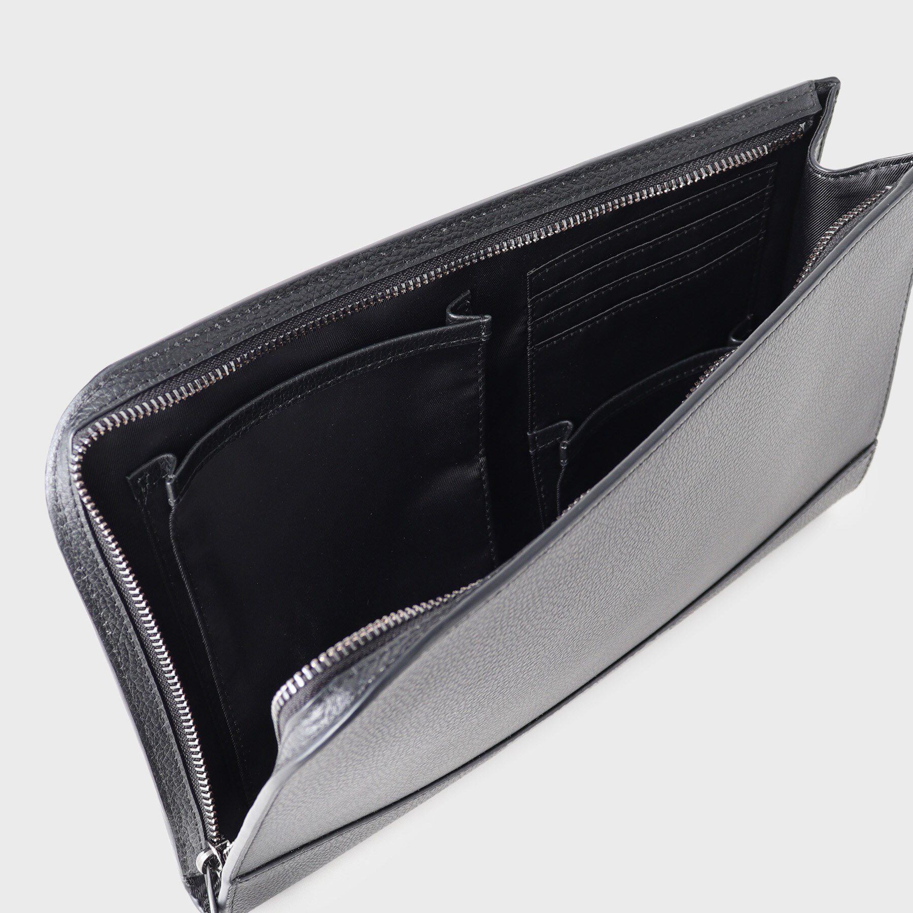 TAKEO KIKUCHI「【冠婚葬祭】ブラックレザー クラッチバッグ」|クラッチバッグ|