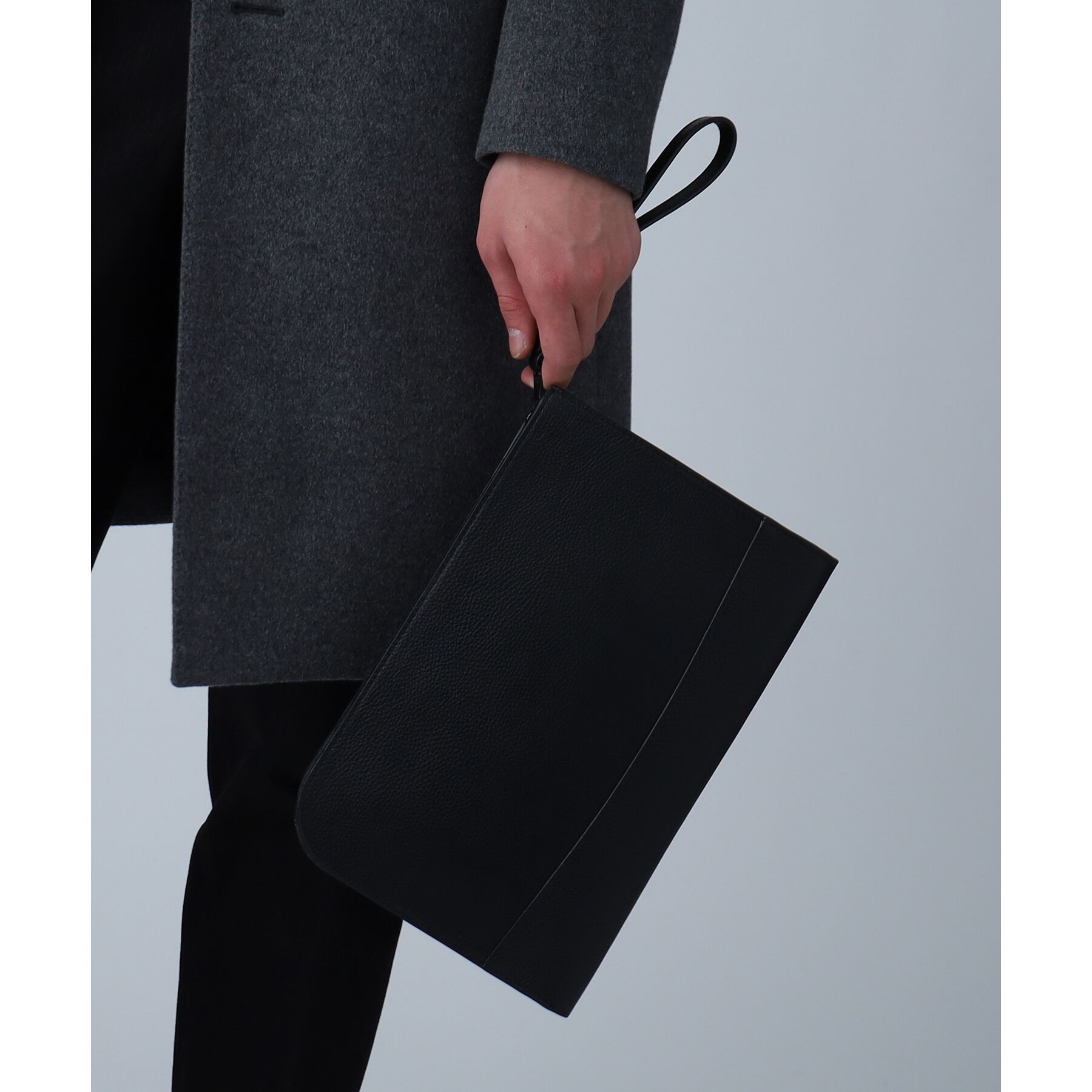 TAKEO KIKUCHI「【冠婚葬祭】ブラックレザー クラッチバッグ」|クラッチバッグ|