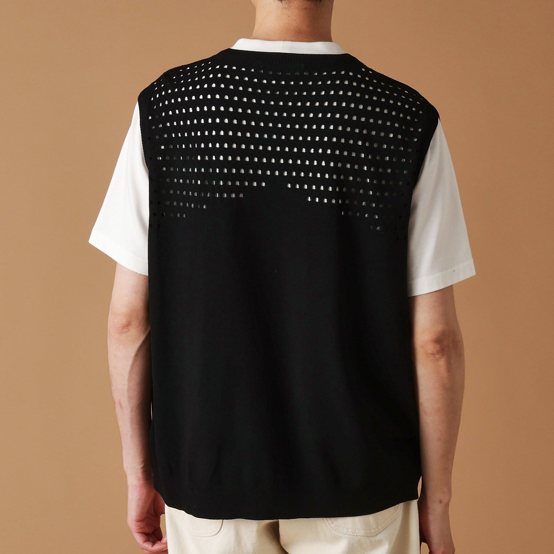 40CARATS&525「透け編みニットべスト」|ニット・セーター|