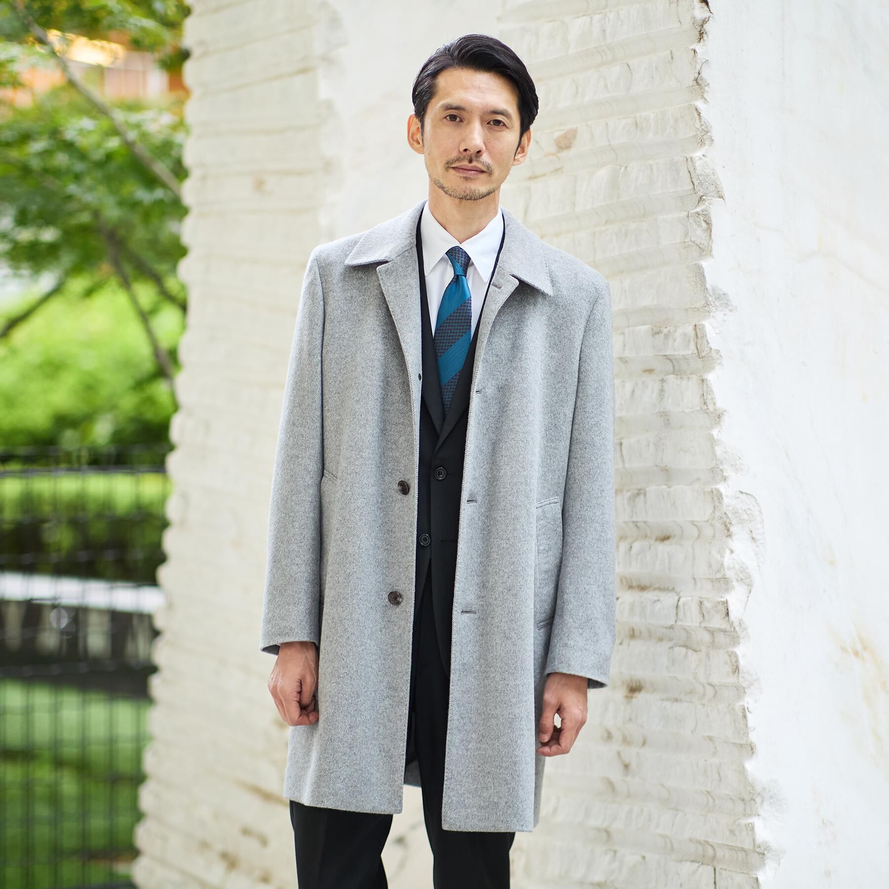 TAKEO KIKUCHI「カシミヤブレンド ビーバー調ステンカラーコート」|ステンカラーコート|