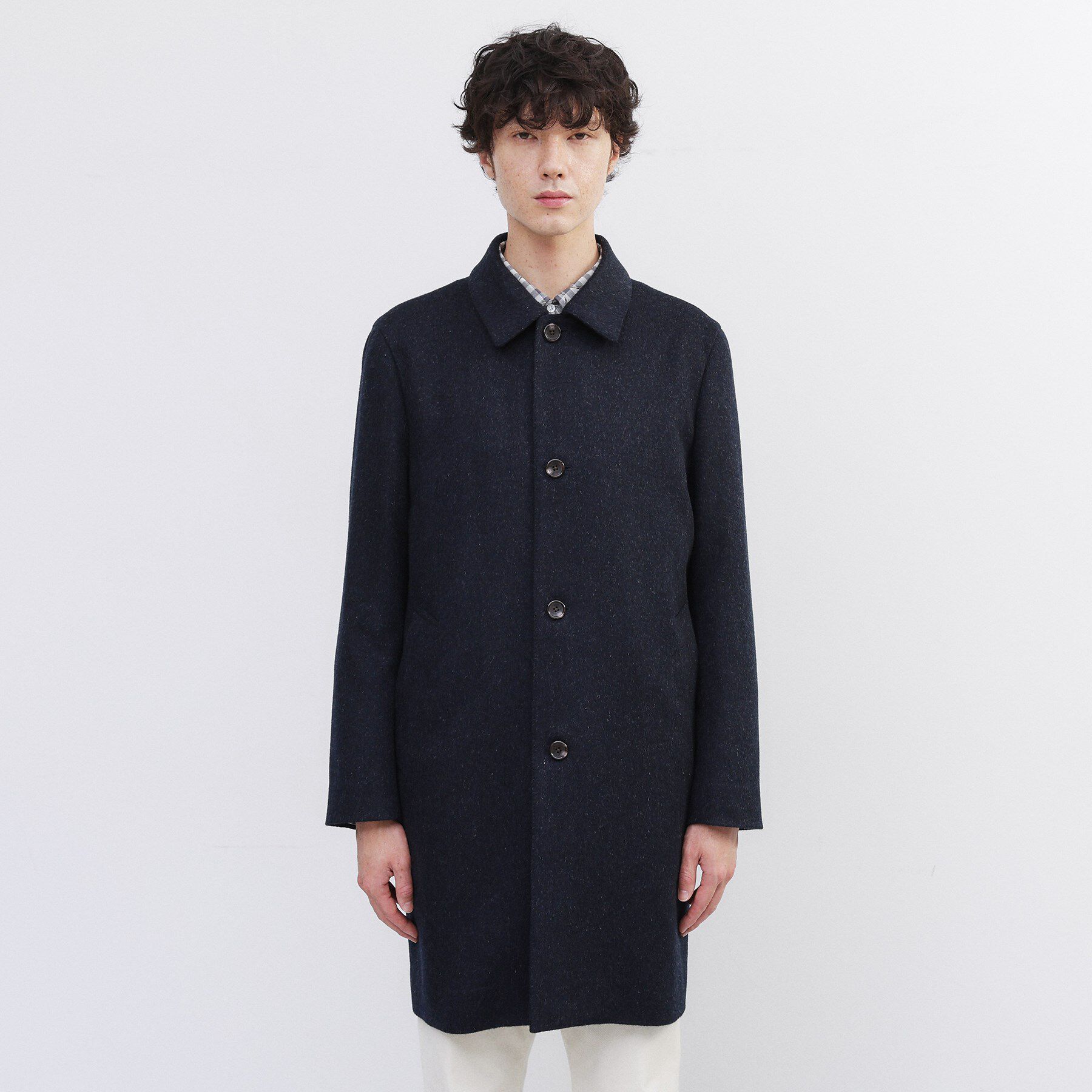 TAKEO KIKUCHI「カシミヤブレンド ビーバー調ステンカラーコート」|ステンカラーコート|
