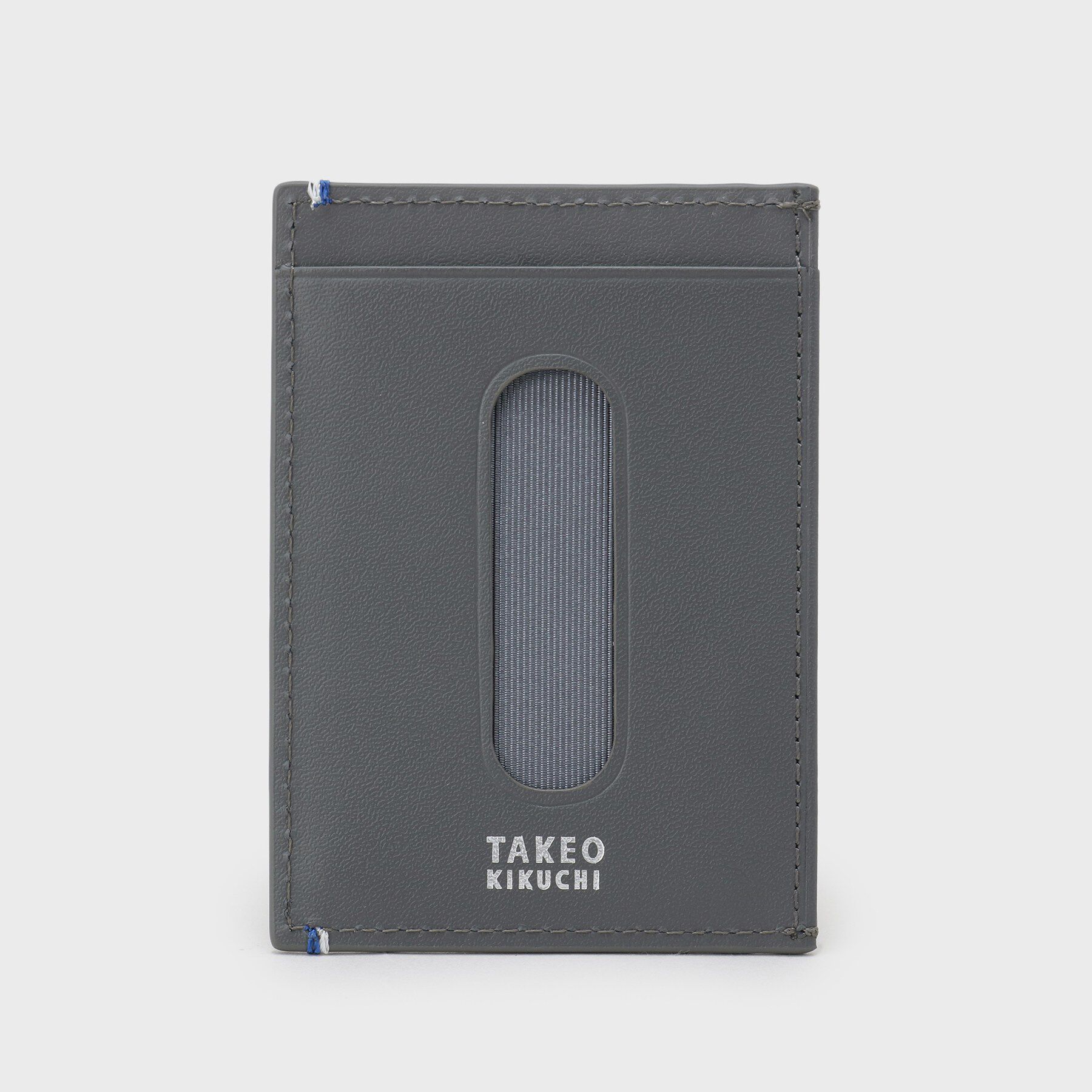 TAKEO KIKUCHI「水シボレザー単パスケース」|その他|チャコールグレー(0