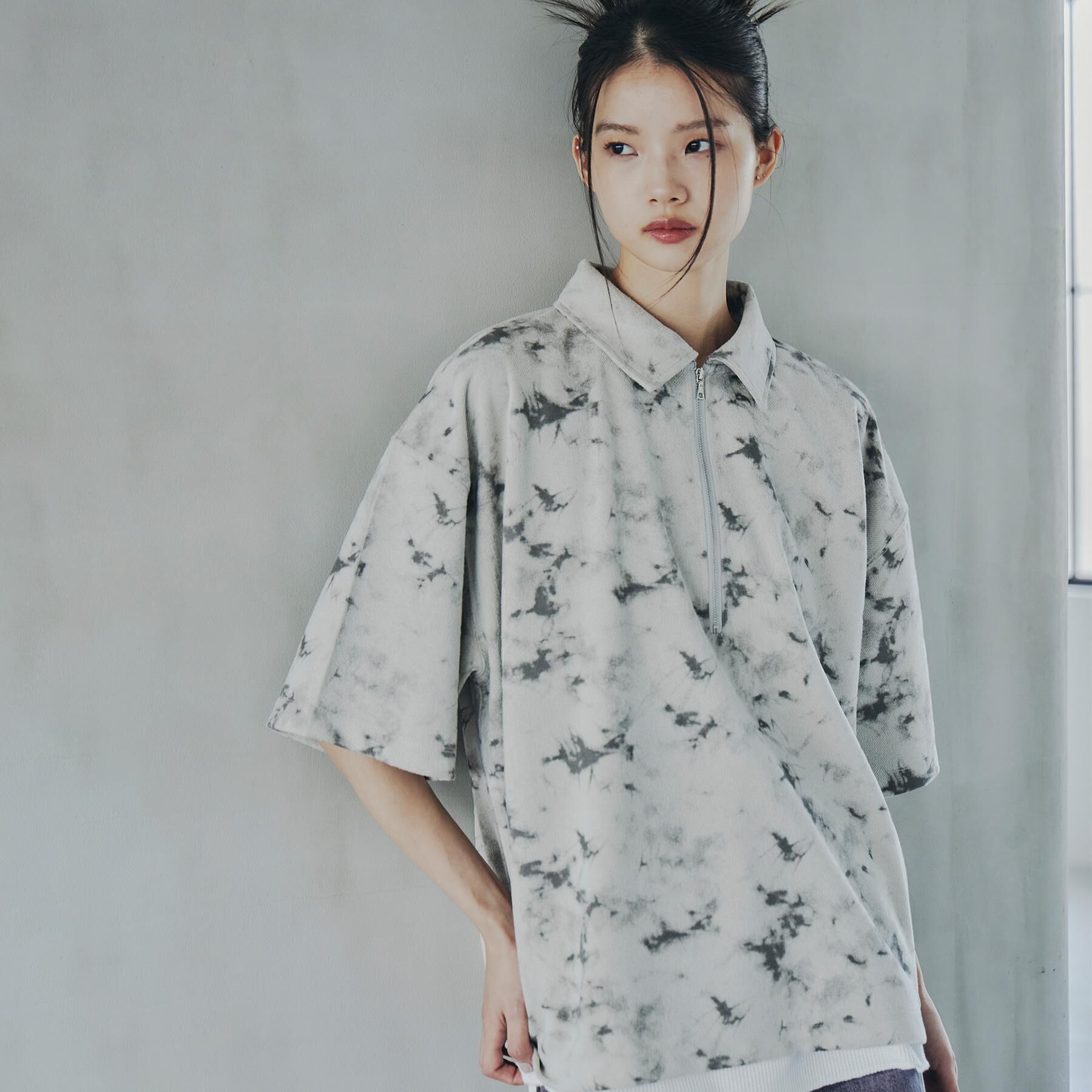 tk.TAKEO KIKUCHI「ヴィンテージライクハーフジップポロシャツ」|ポロシャツ|