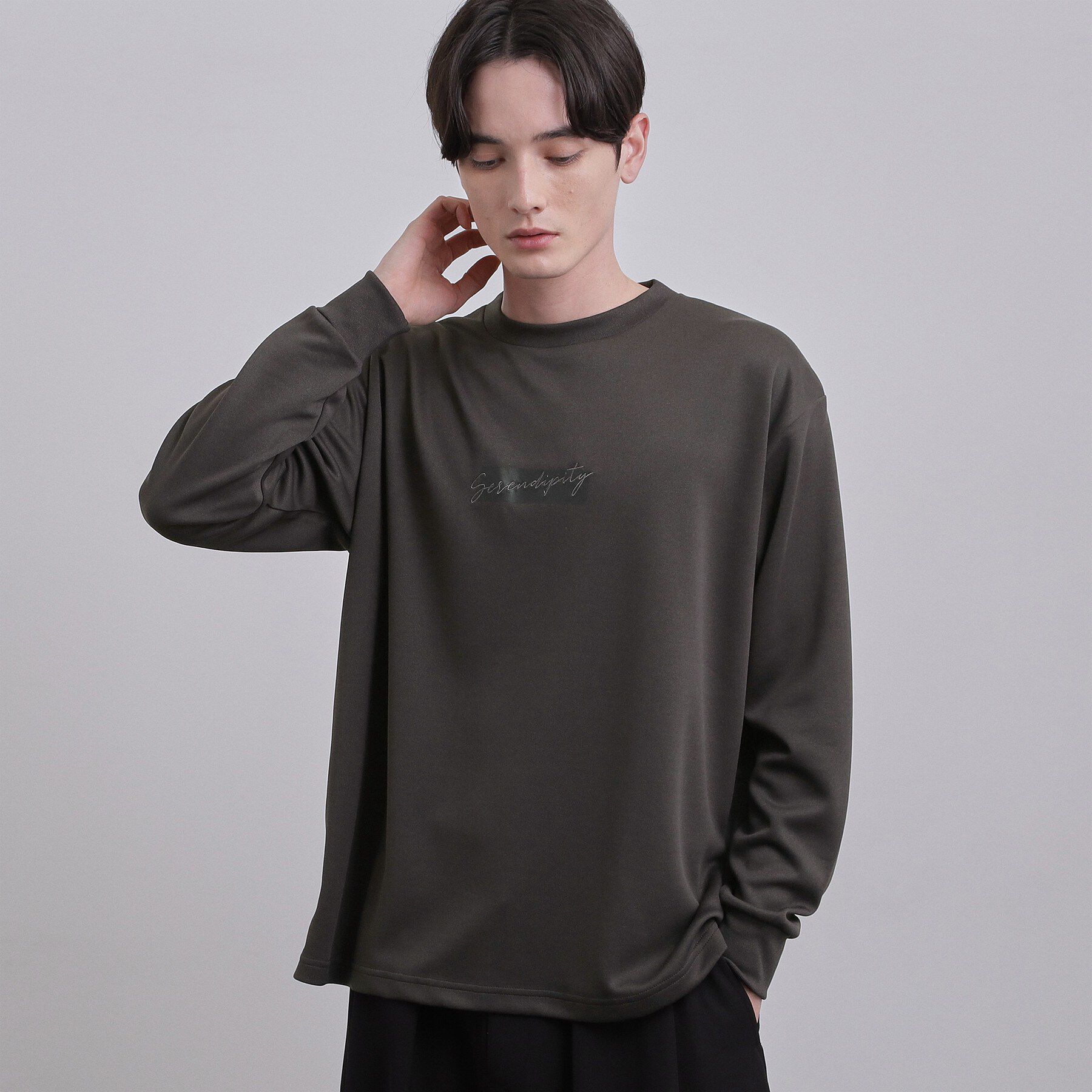 tk.TAKEO KIKUCHI「ボックスロゴTシャツ」|Tシャツ・カットソー|チャコールグレー(0