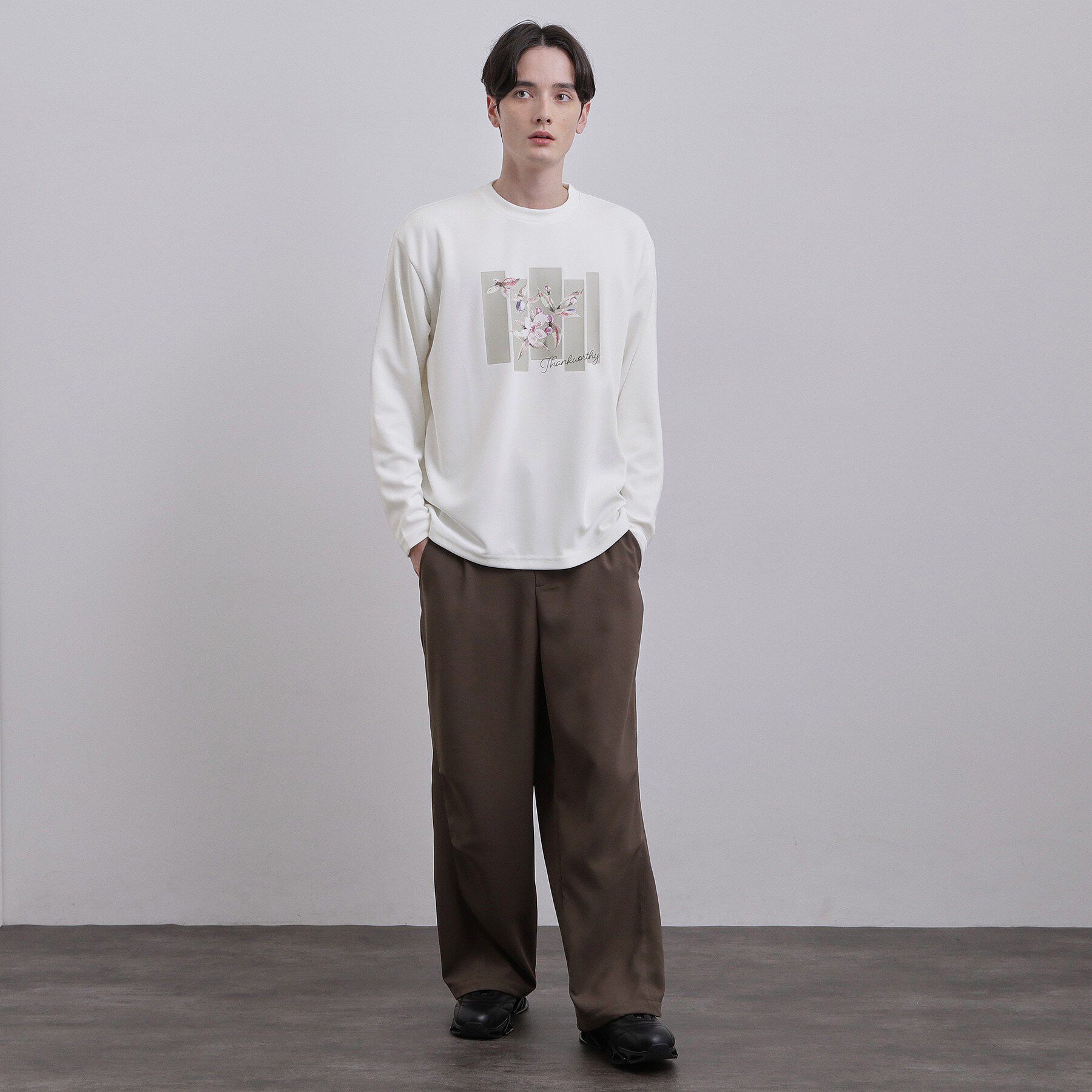 tk.TAKEO KIKUCHI「フロントフラワーカットソー」|Tシャツ・カットソー|