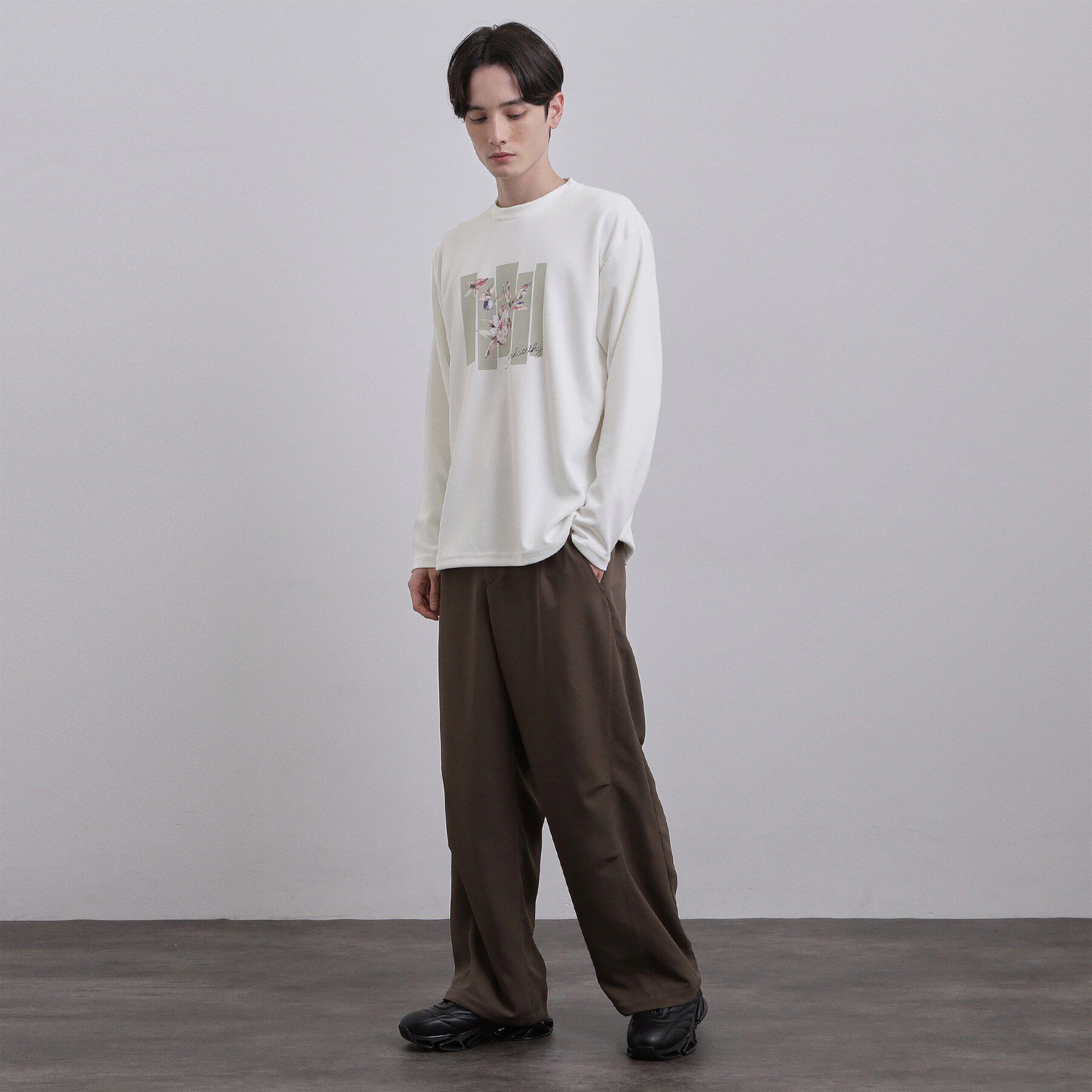 tk.TAKEO KIKUCHI「フロントフラワーカットソー」|Tシャツ・カットソー|