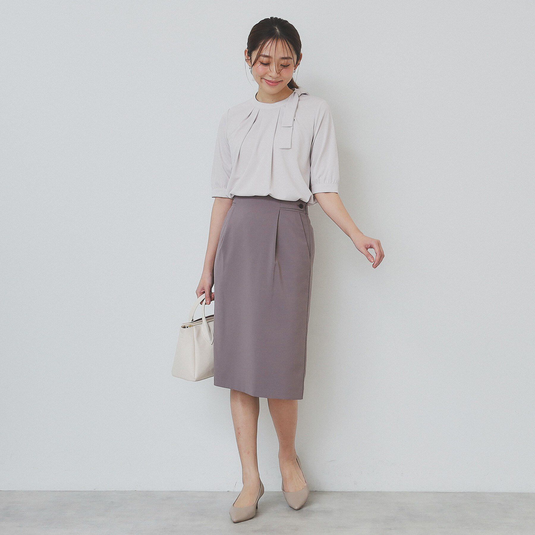 index「サイドリボンデザイントップス【UV/接触冷感/吸水速乾/洗濯機洗い可】」|シャツ・ブラウス|