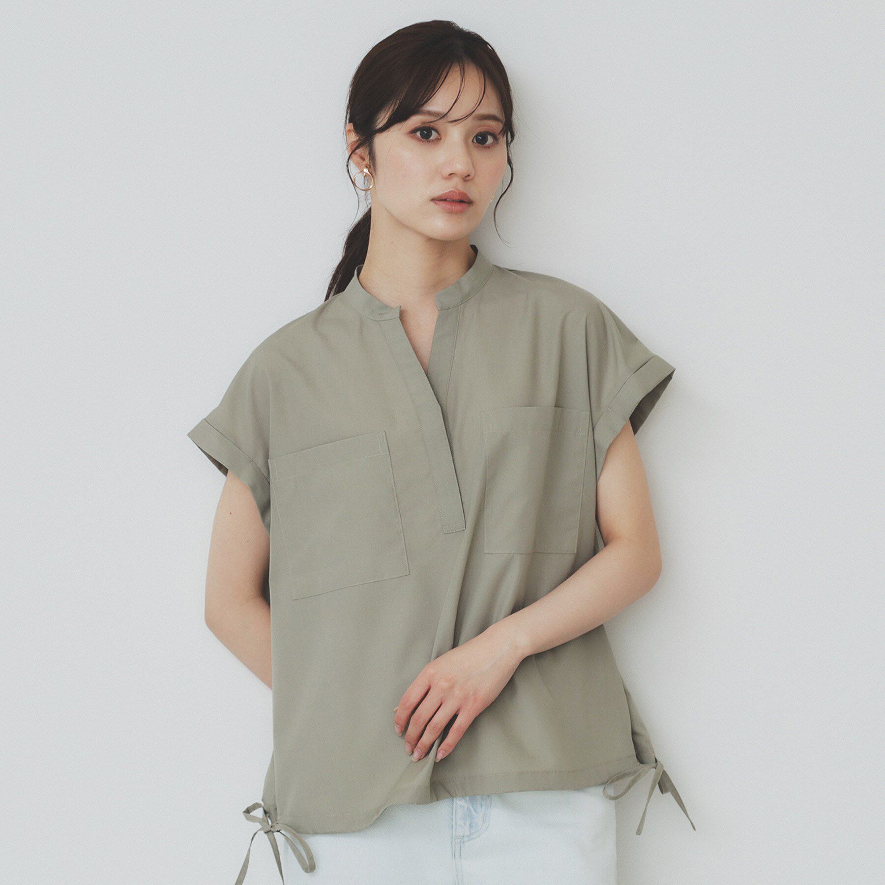 index「ダブルポケットスキッパーシャツ【洗濯機洗い可/イージーアイロン】」|シャツ・ブラウス|