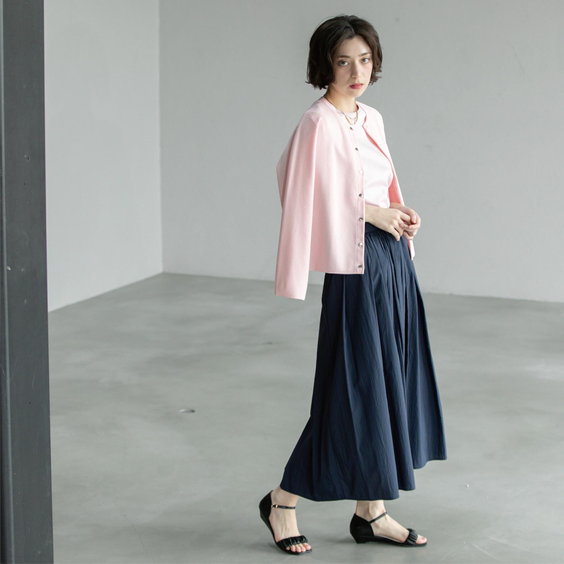 OPAQUE.CLIP「シアーヴィンテージイージーフレアスカート【洗濯機洗い可】」|スカート|