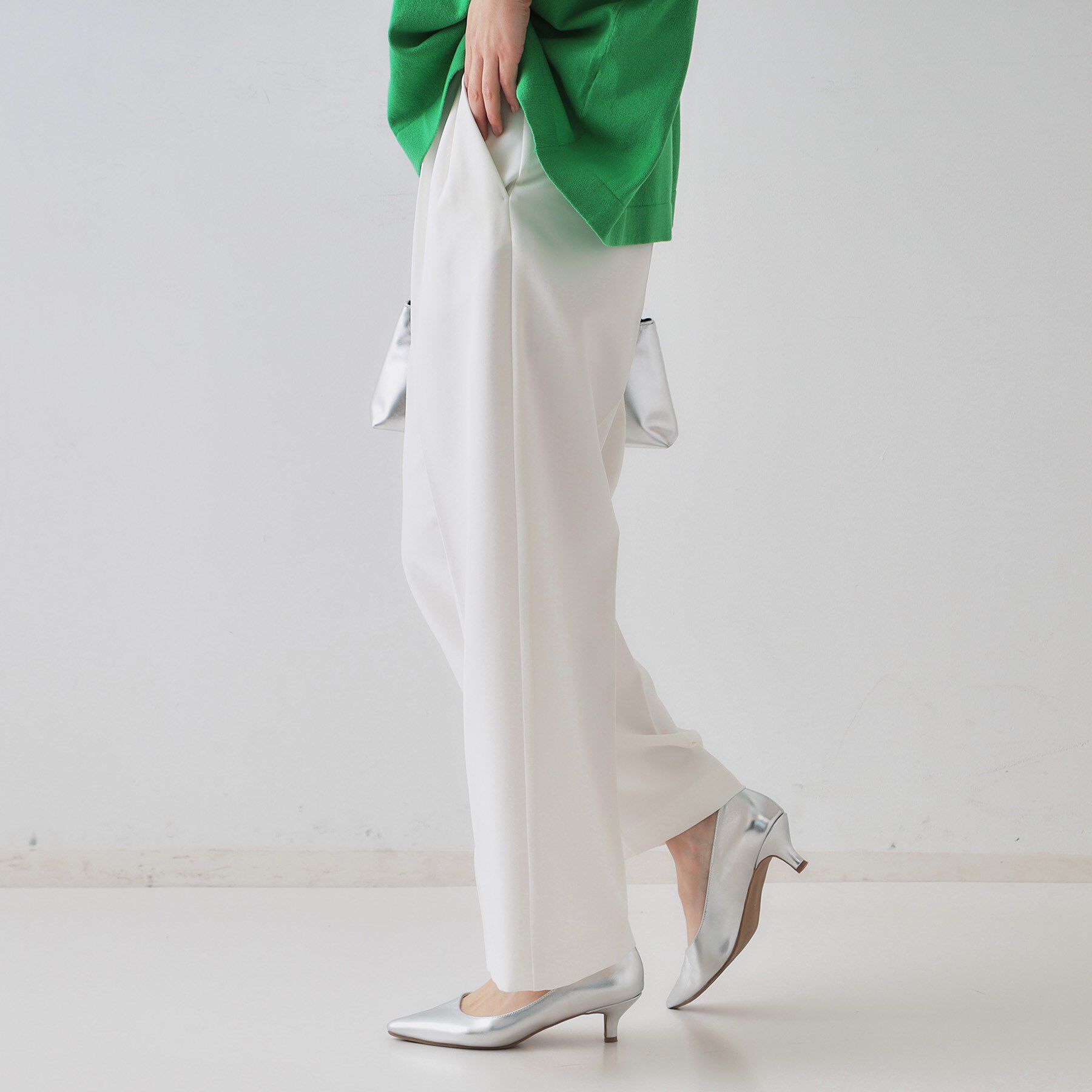 OPAQUE.CLIP「ストレッチタックワイドパンツ【洗濯機洗い可】」|その他|