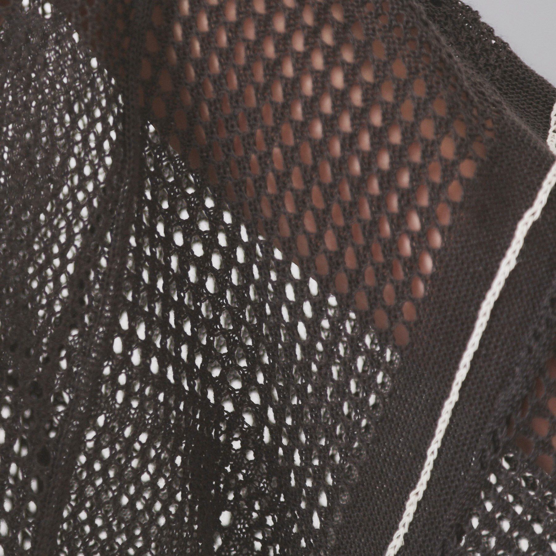 OPAQUE.CLIP「麻混モチーフ柄スカシニット【洗濯機洗い可】」|ニット・セーター|