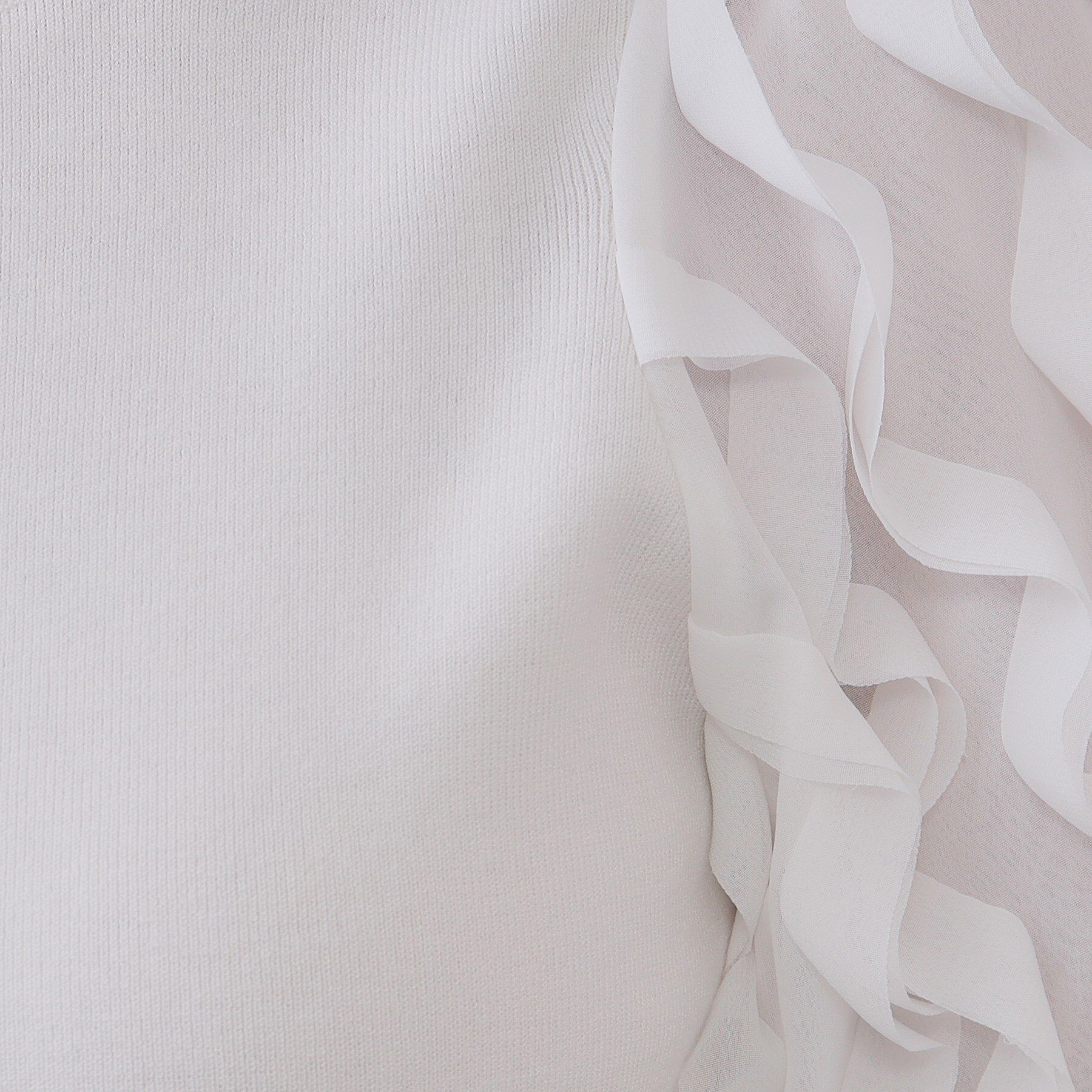 OPAQUE.CLIP「フリルスリーブデザインニット【洗濯機洗い可】」|Tシャツ・カットソー|