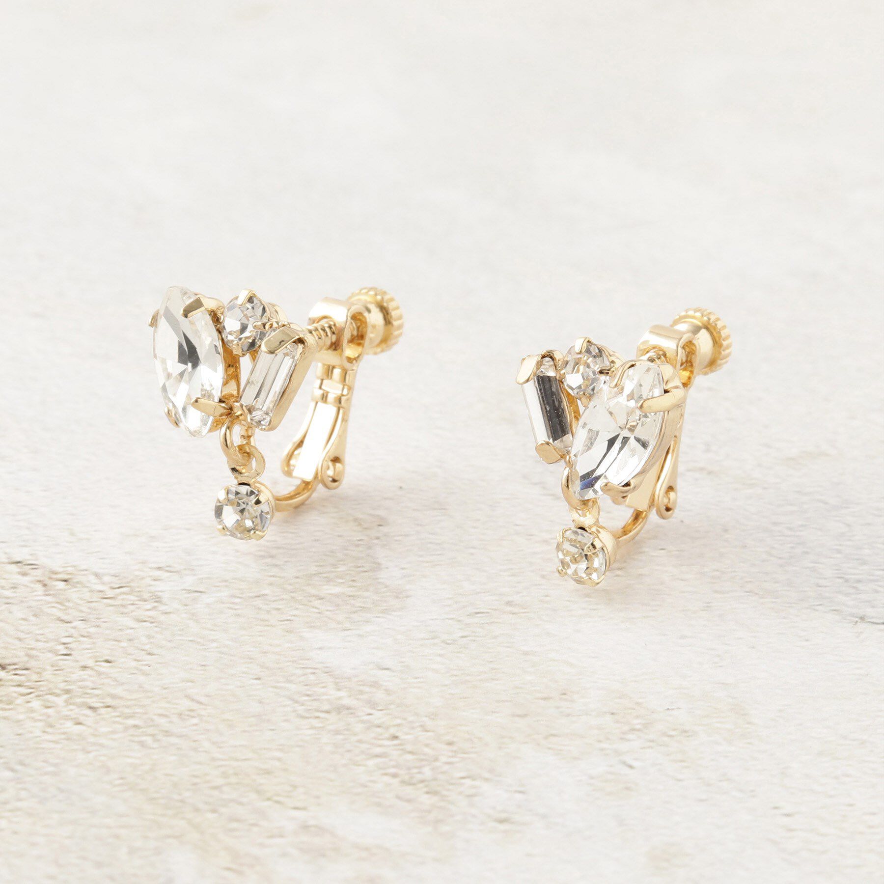 OPAQUE.CLIP「華奢ビジューイヤリング」|イヤリング|ゴールド(007)