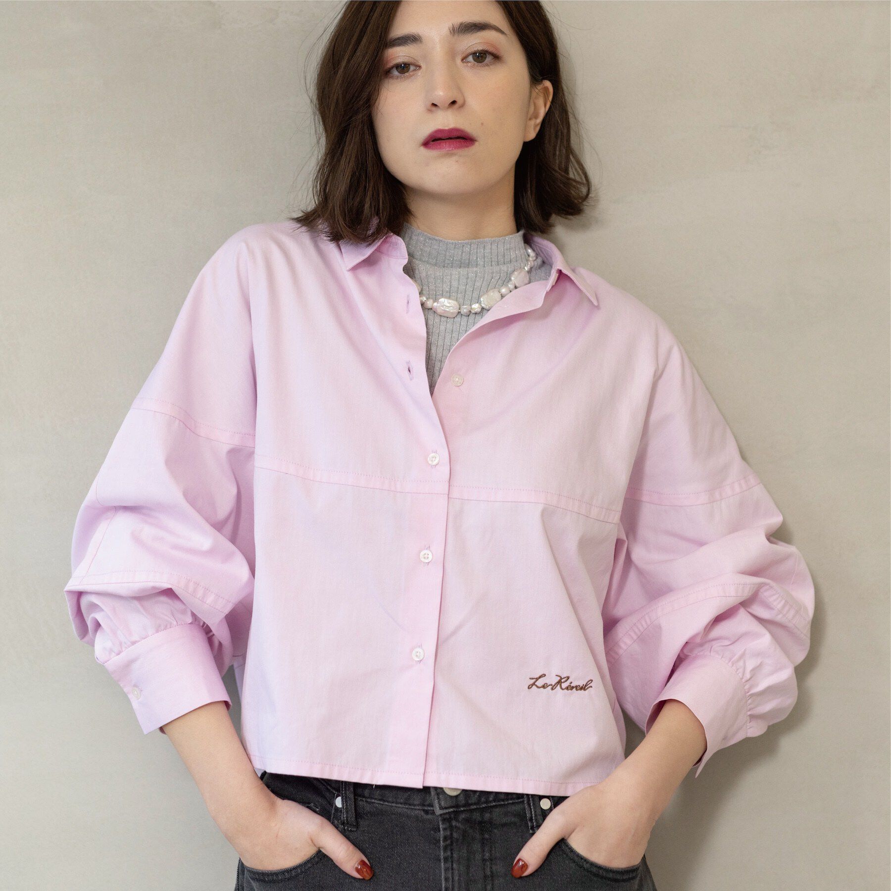 OPAQUE.CLIP「オックスフォルムシャツ」|シャツ・ブラウス|ピンク(071)