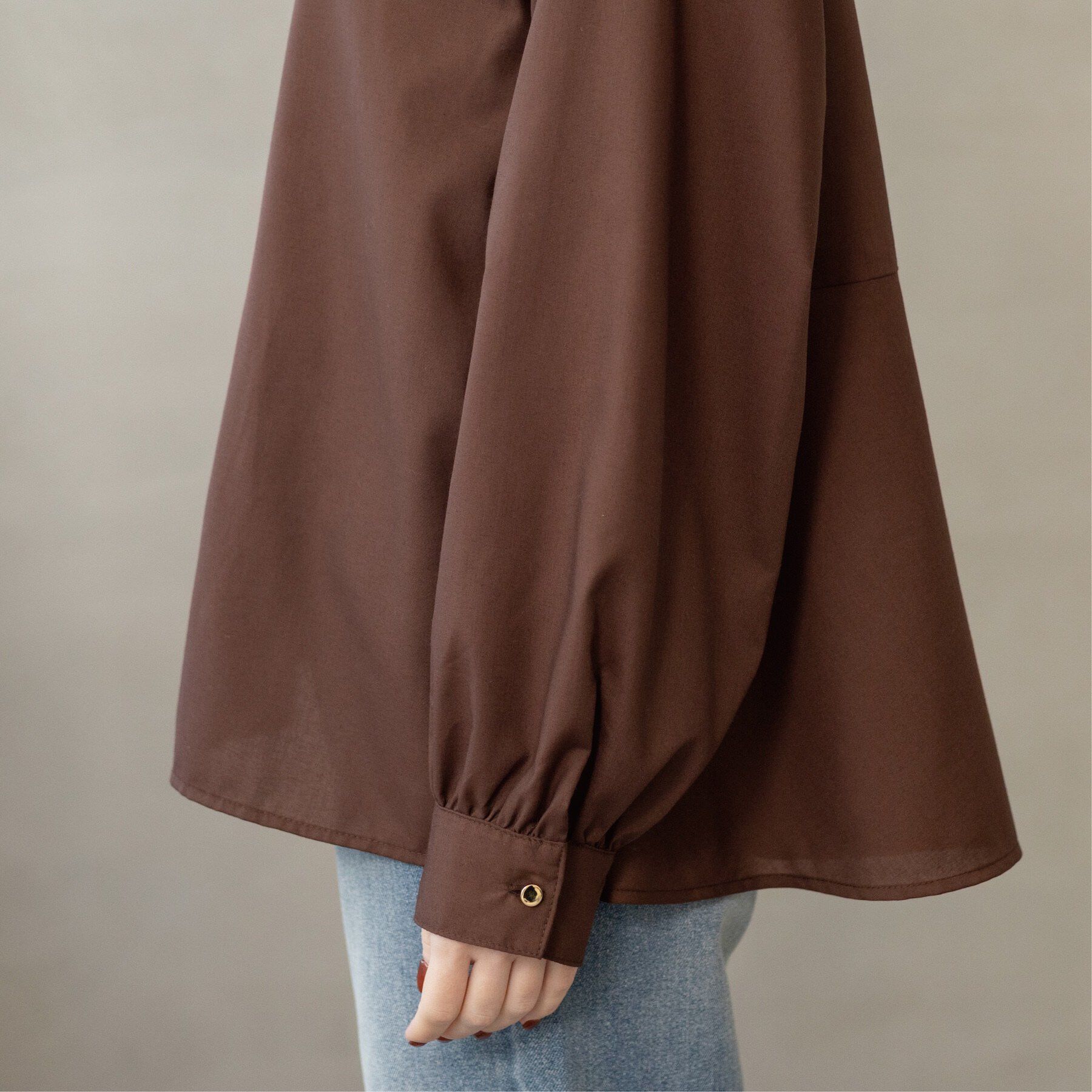 OPAQUE.CLIP「前あき後ろフレアブラウス」|シャツ・ブラウス|