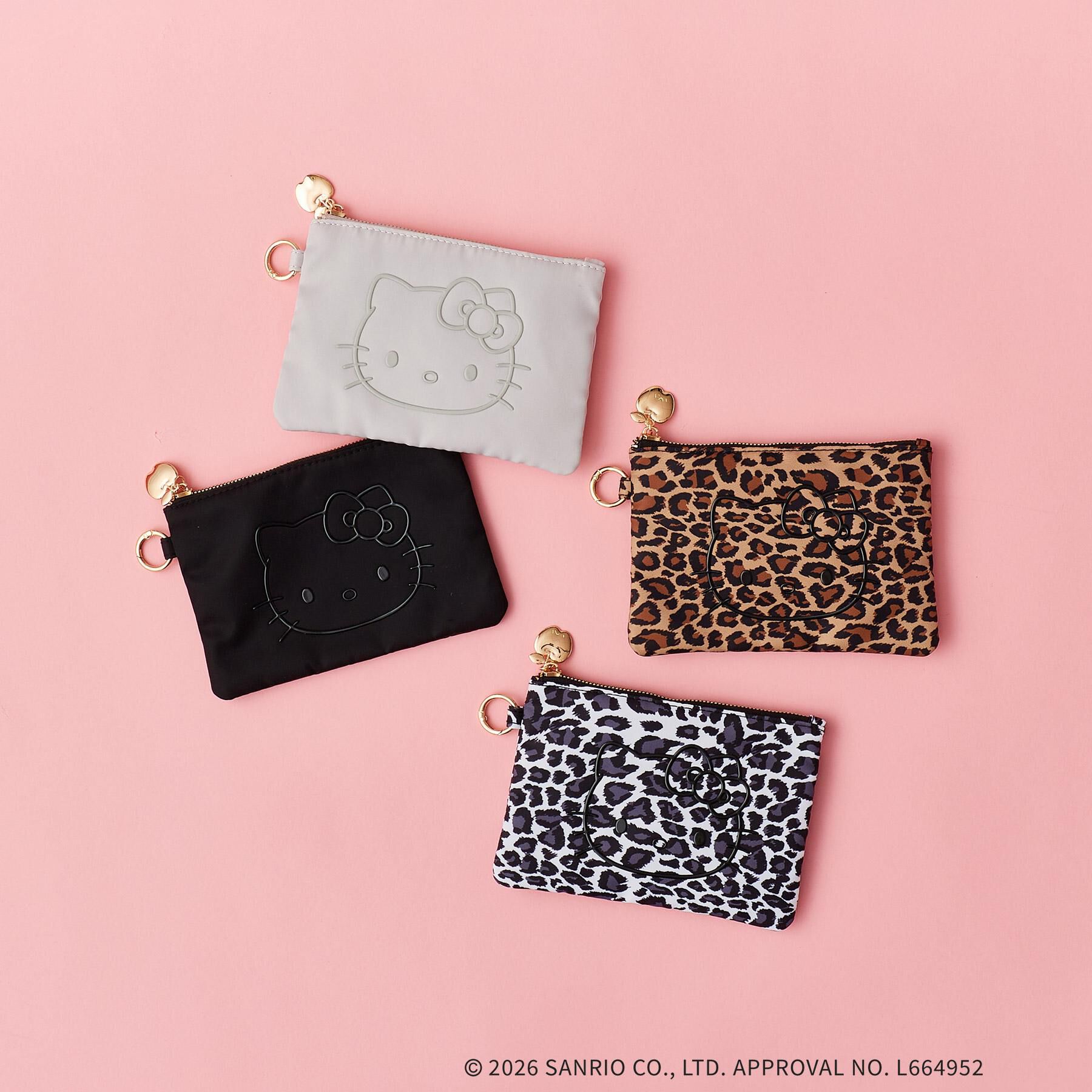 OPAQUE.CLIP「◆【ハローキティ】立体フェイスプリントスクエアポーチ」|ポーチ|