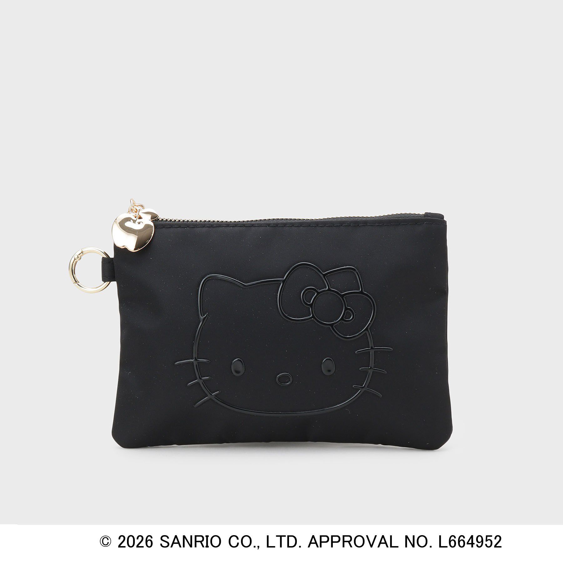 OPAQUE.CLIP「◆【ハローキティ】立体フェイスプリントスクエアポーチ」|ポーチ|ブラック(019)