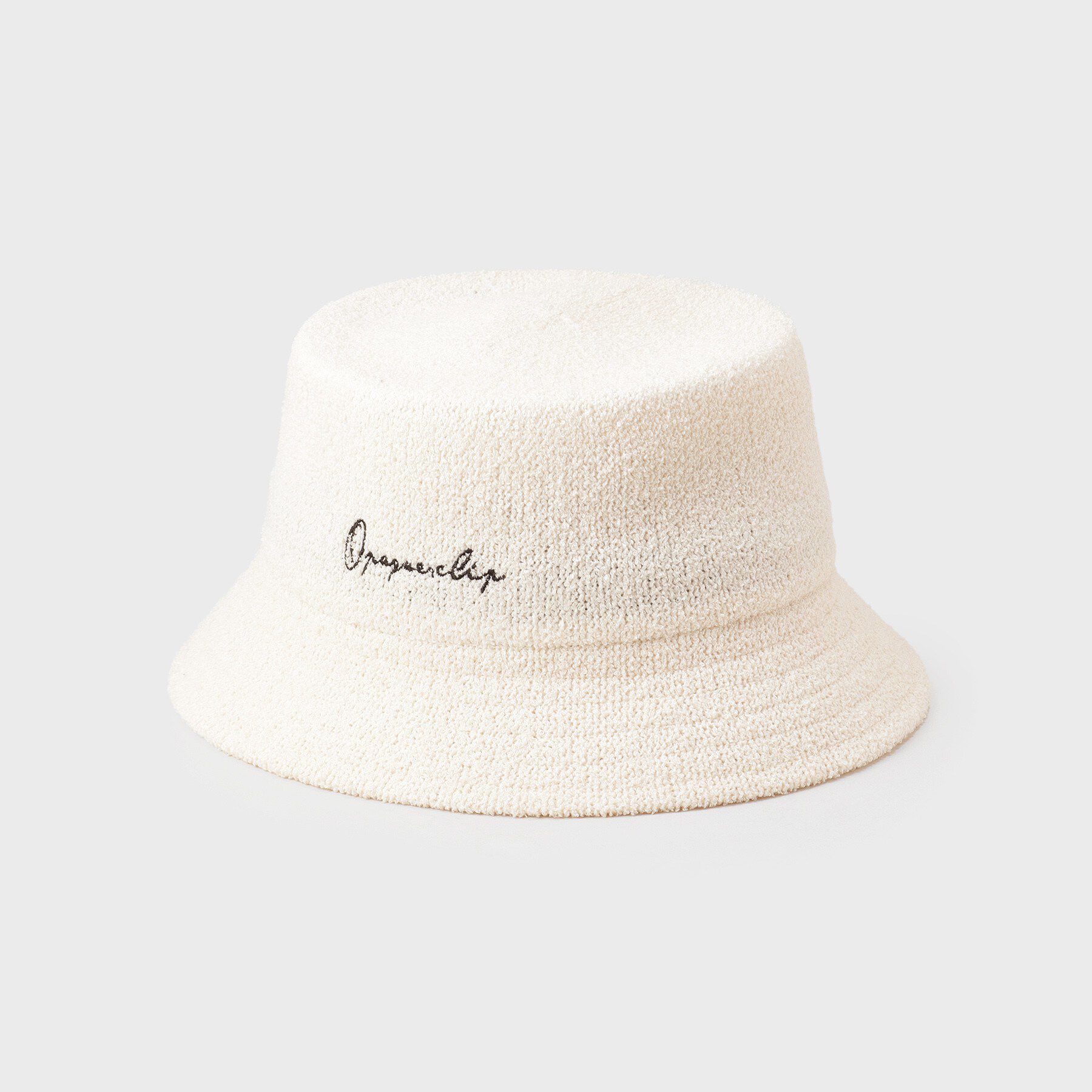 OPAQUE.CLIP「刺繍入りパイル調バケットハット」|ハット|アイボリー(004)