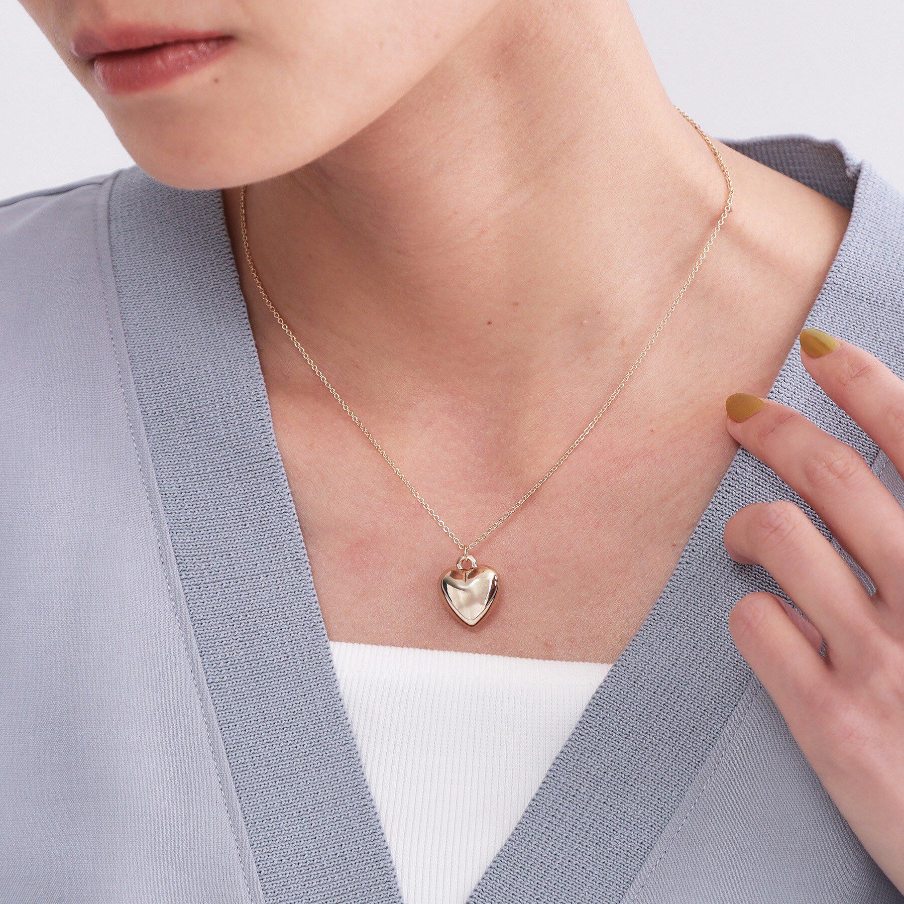 OPAQUE.CLIP「メタルハートモチーフ ペンダント」|ネックレス|