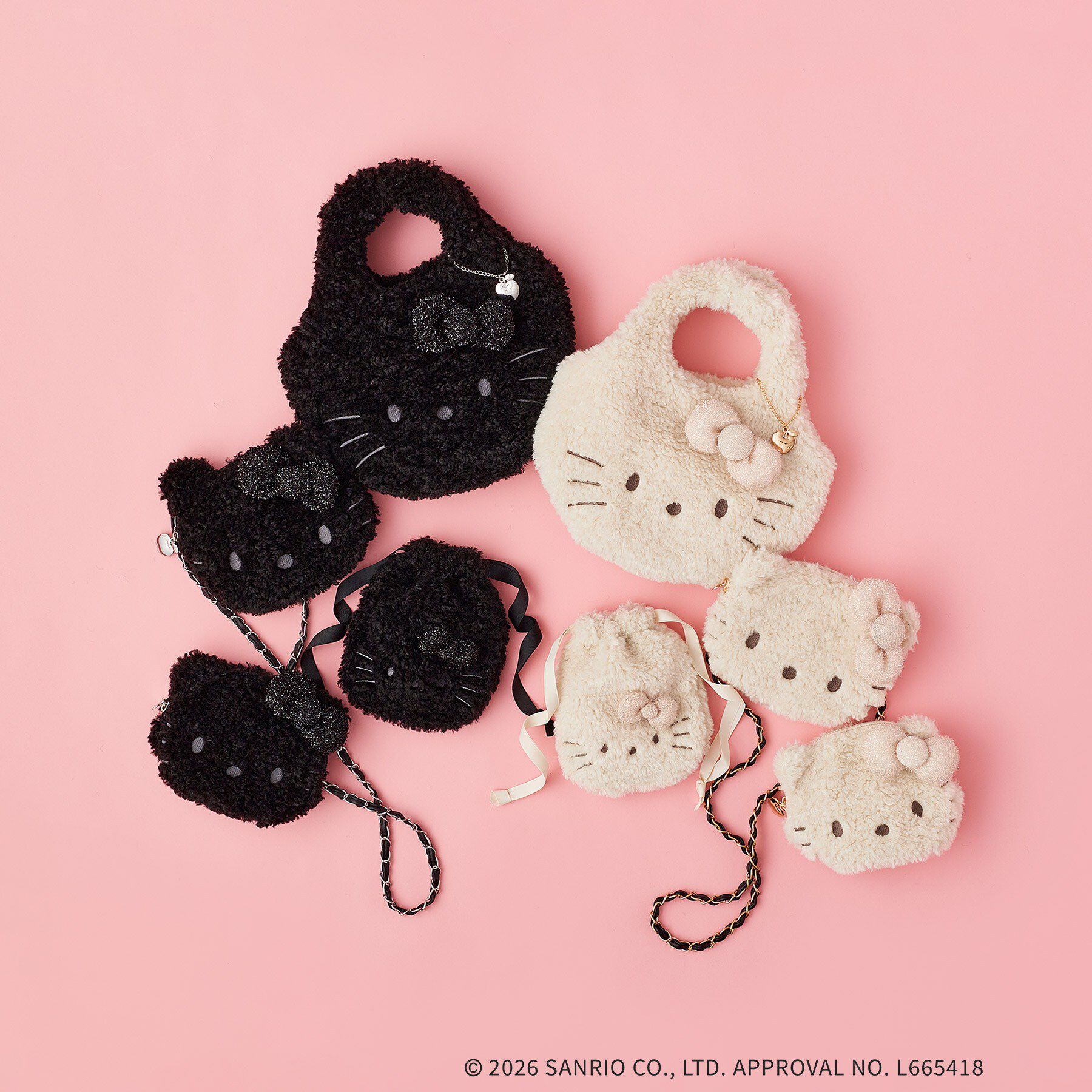 OPAQUE.CLIP「◆【ハローキティ】キラふわフェイス巾着ポーチ」|ポーチ|