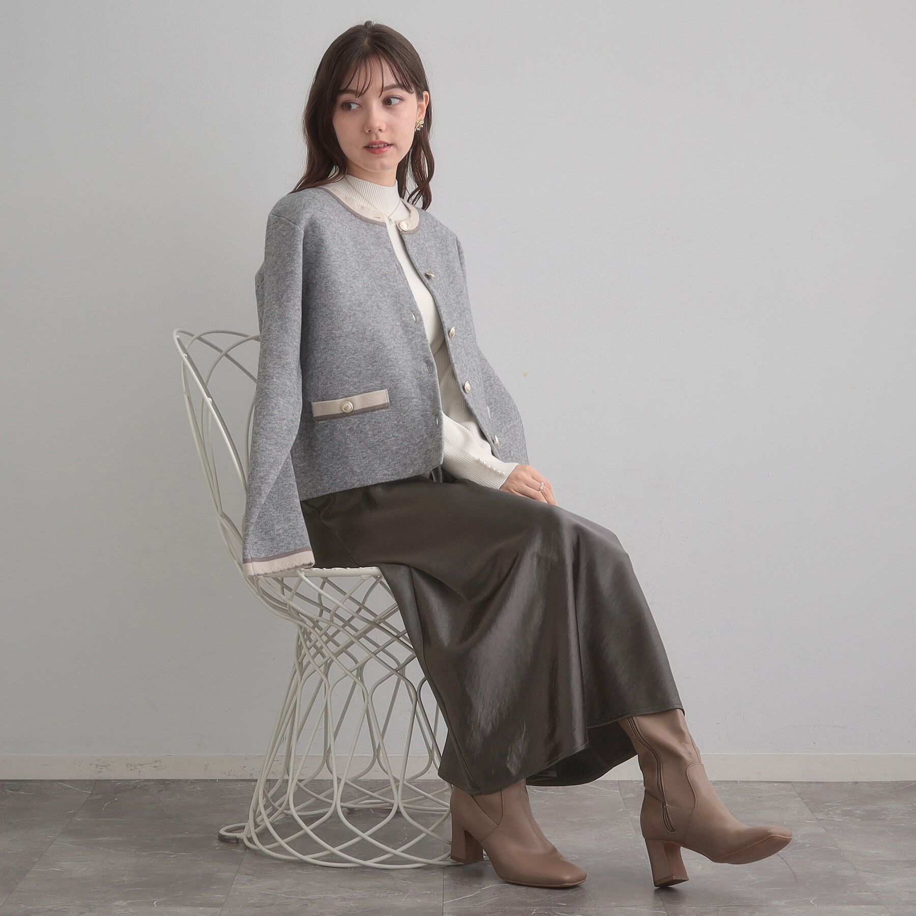 Couture broach「シルキーヘビーサテンスカート」|スカート|