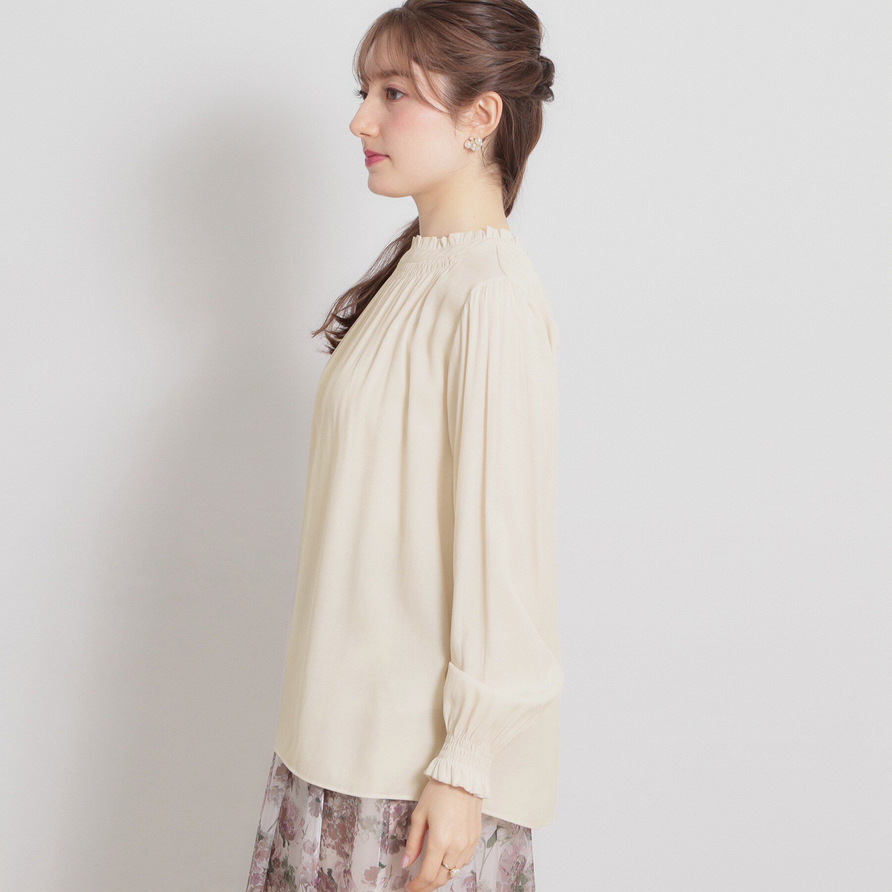 Couture broach「【前後2WAY・洗える】RTピケ リボン ブラウス」|シャツ・ブラウス|