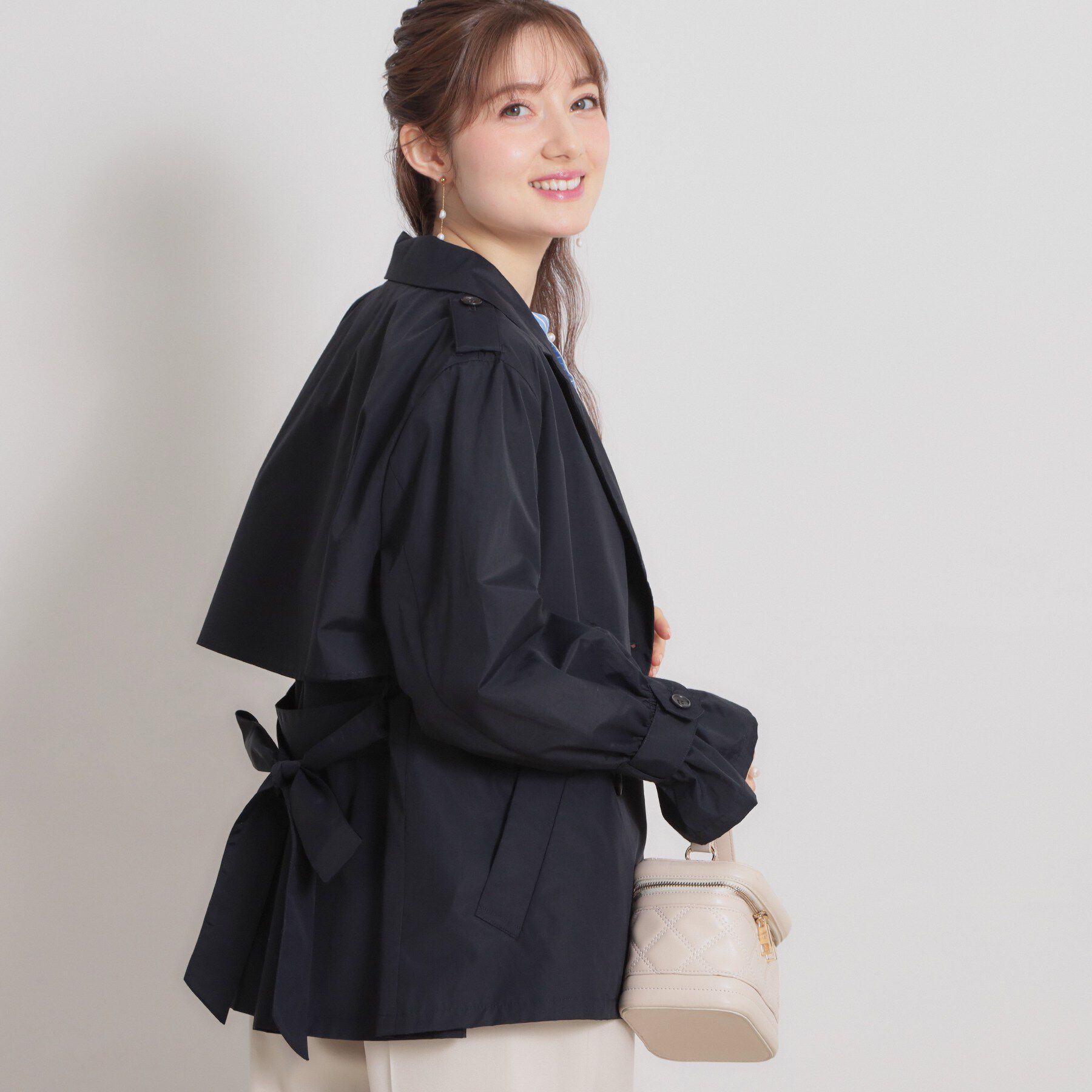 Couture broach「【撥水・洗える】ハーフ トレンチコート」|トレンチコート|