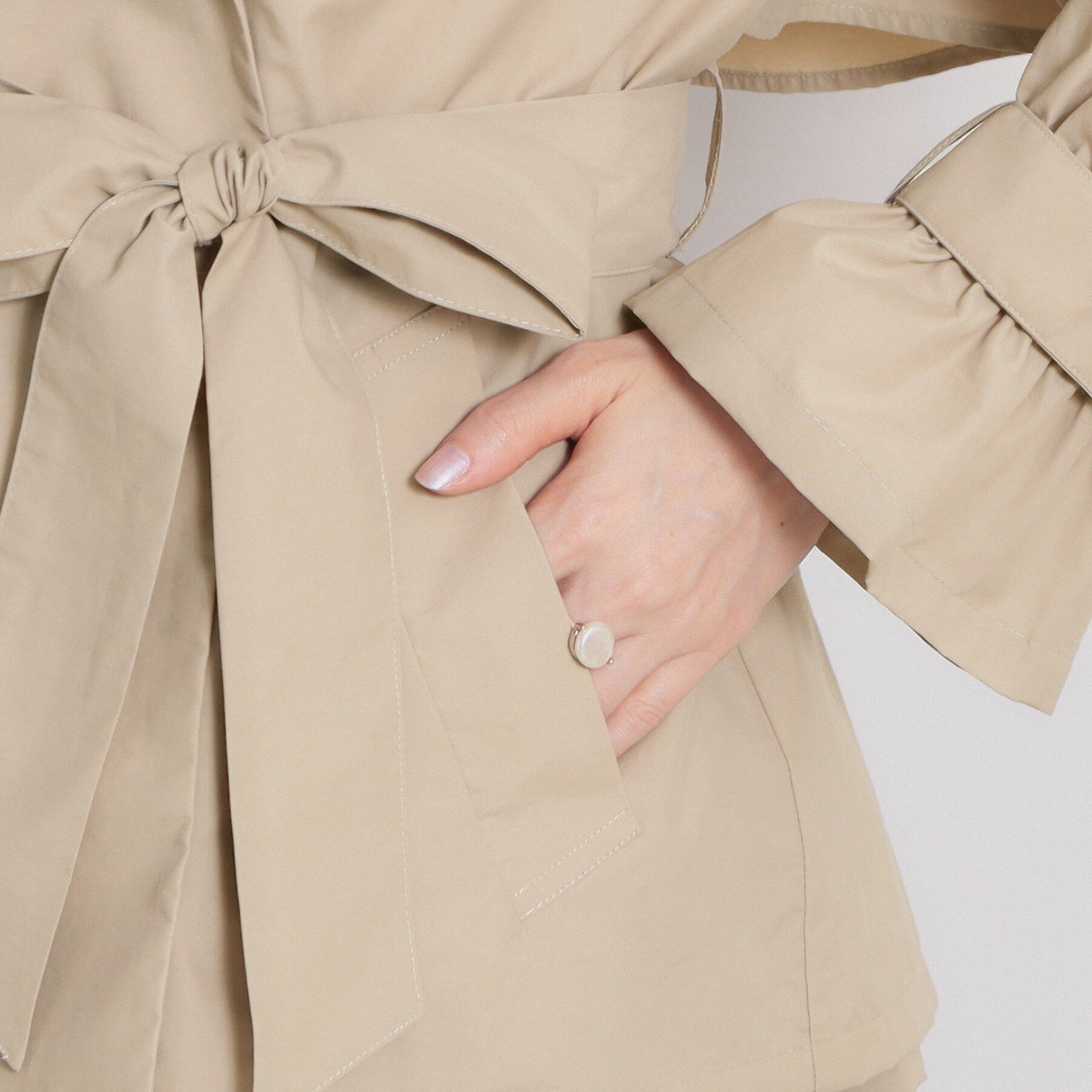 Couture broach「【撥水・洗える】ハーフ トレンチコート」|トレンチコート|