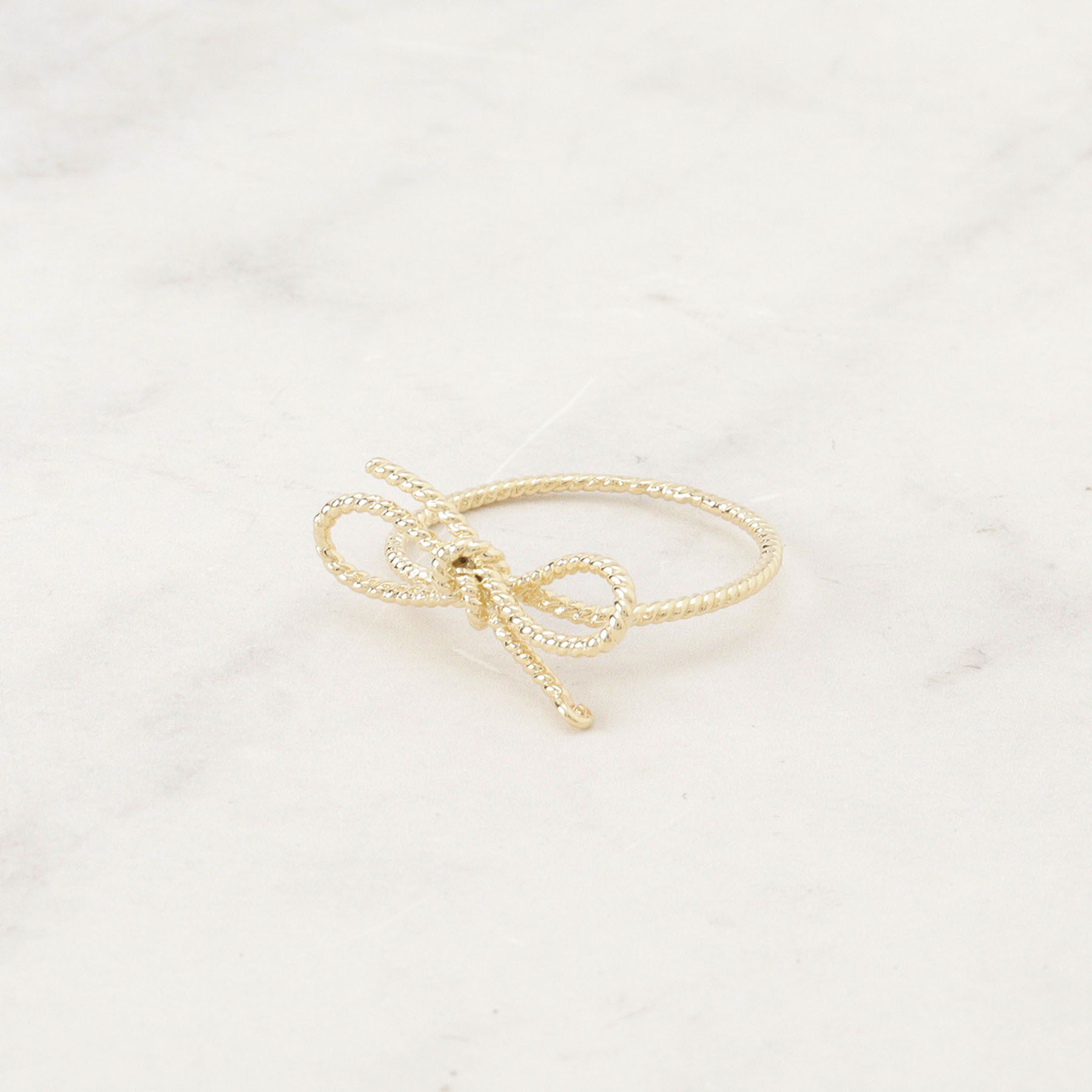 Couture broach「リボンモチーフデザインリング」|リング|ゴールド(007)