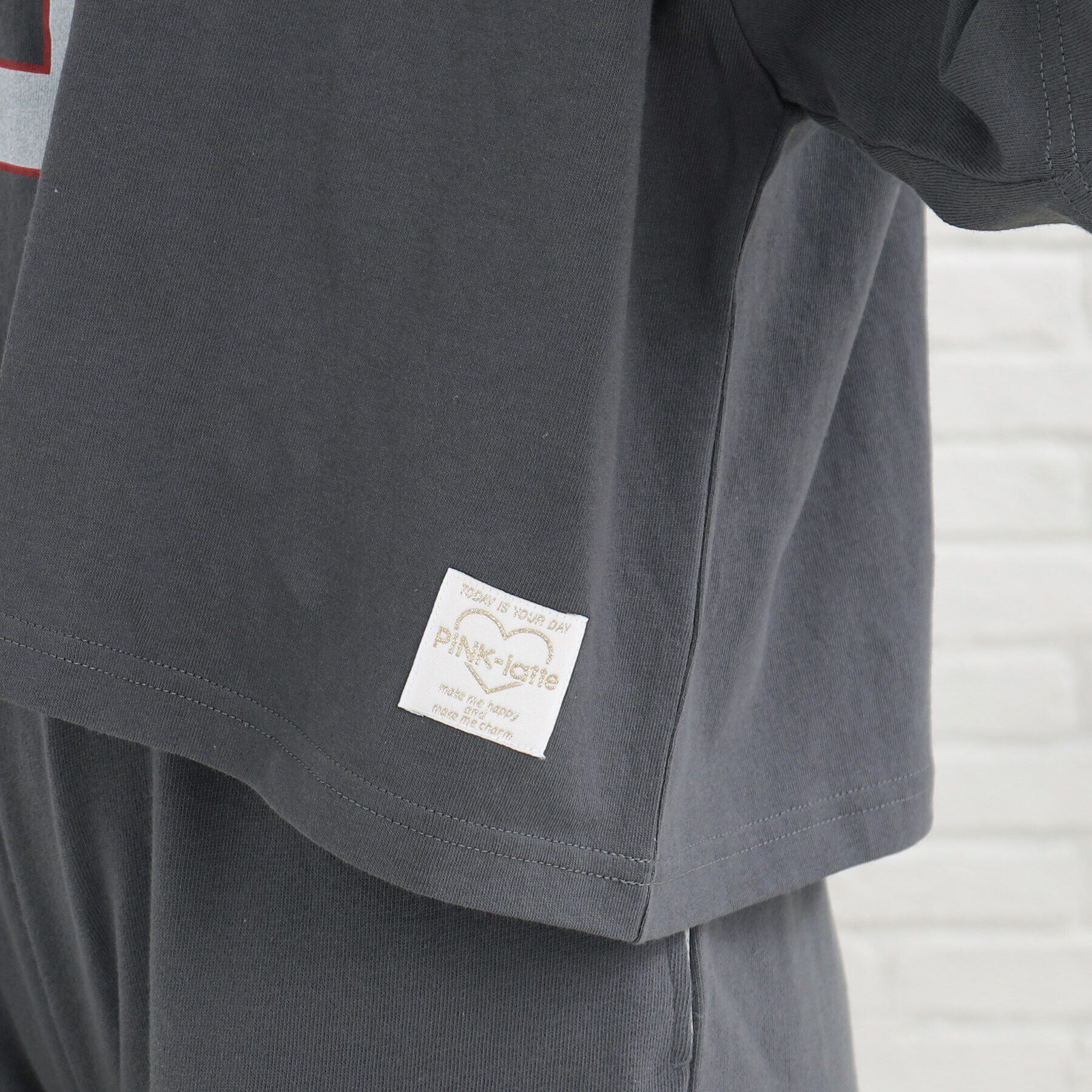 PINK-latte「◆【Champion/チャンピオン】コラボ 短丈Tシャツ」|Tシャツ・カットソー|