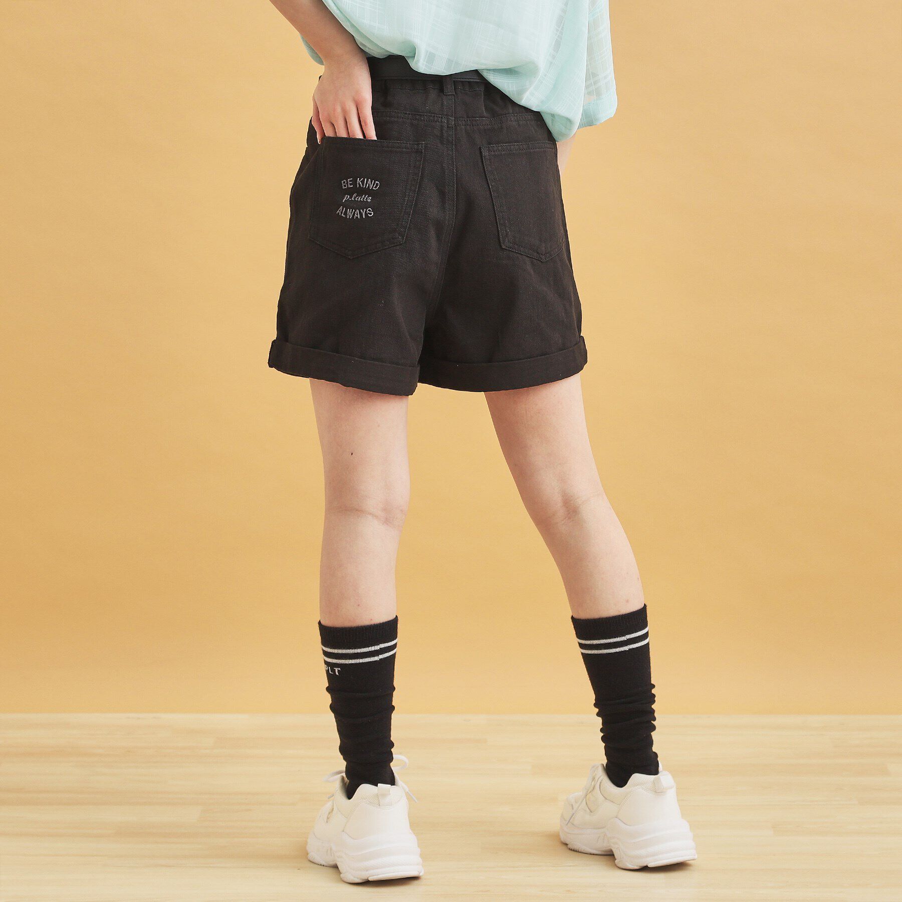 PINK-latte「◆ベルト付きショートパンツ」|キュロット|