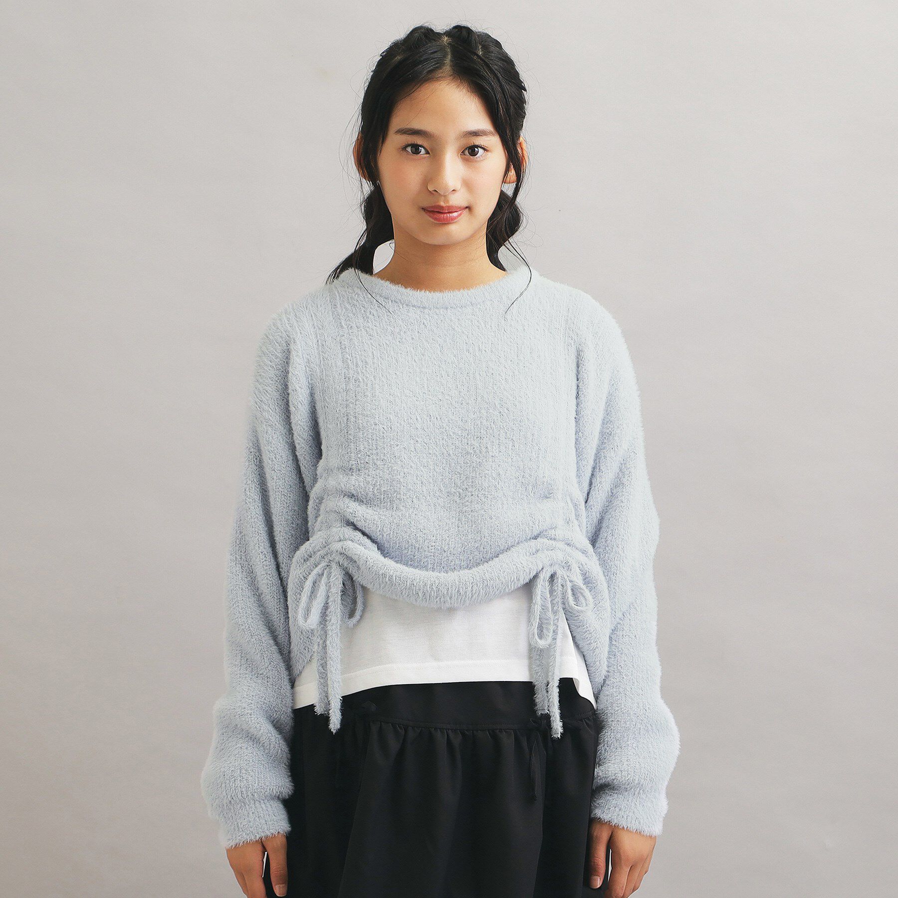 PINK-latte「【セットアイテム】ドロスト＋ロンTセットプルオーバー」|ニット・セーター|