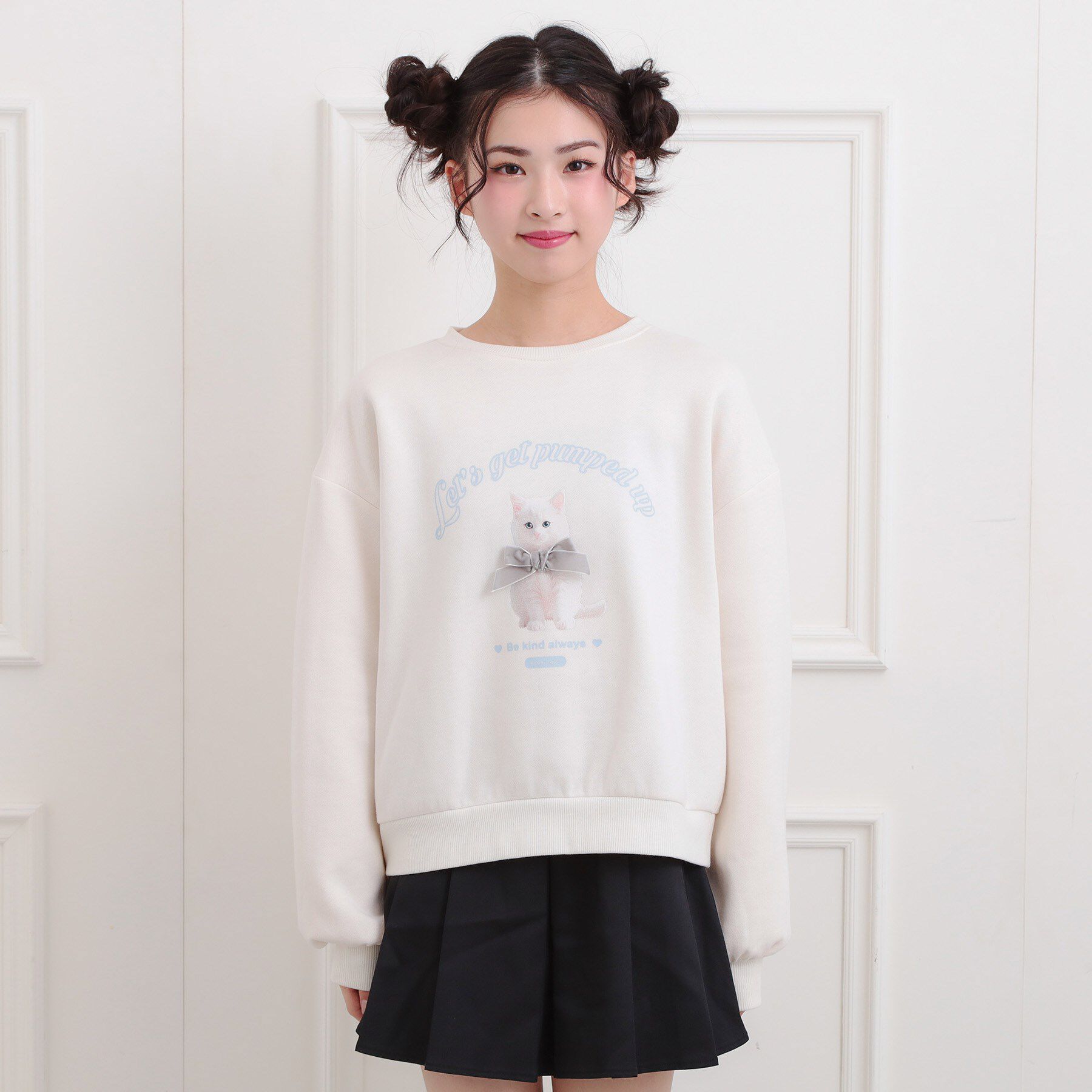 PINK-latte「ベロアリボンネコフォトトレーナー」|その他|