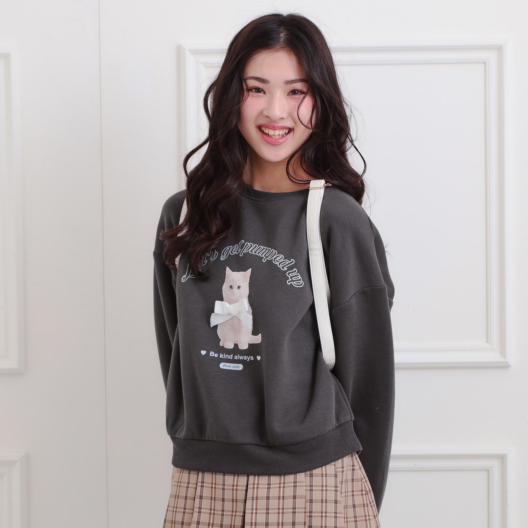 PINK-latte「ベロアリボンネコフォトトレーナー」|その他|