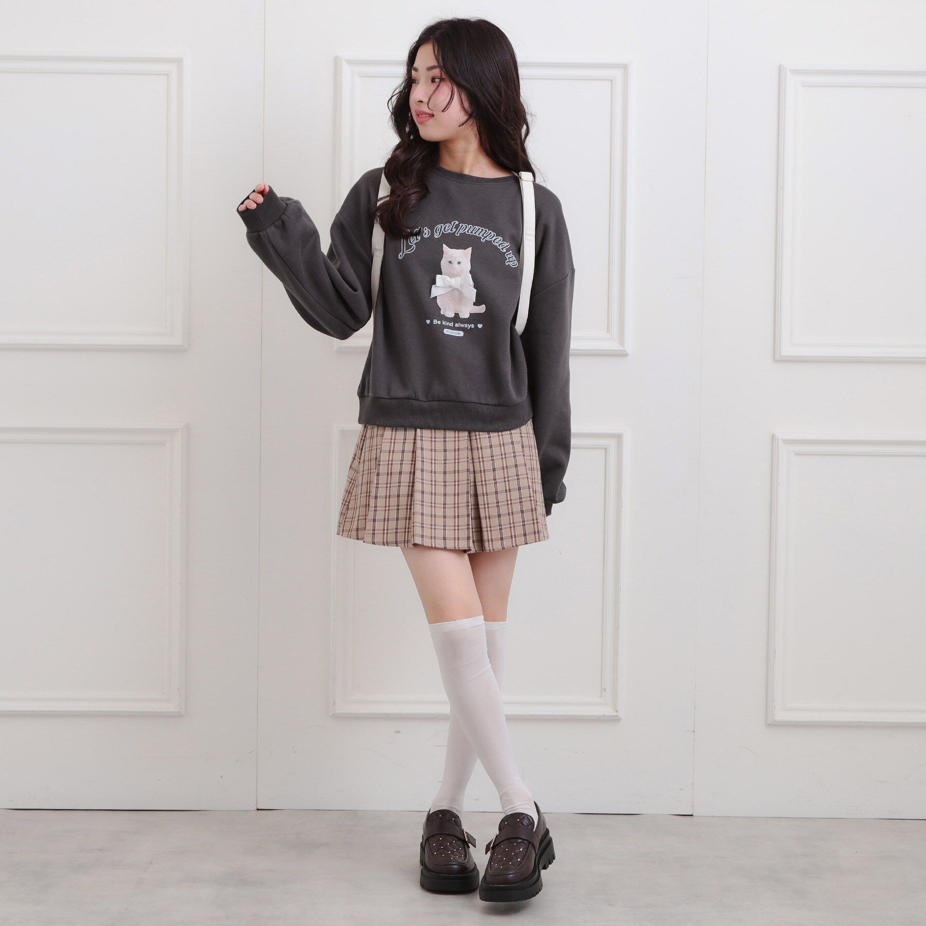 PINK-latte「ベロアリボンネコフォトトレーナー」|その他|