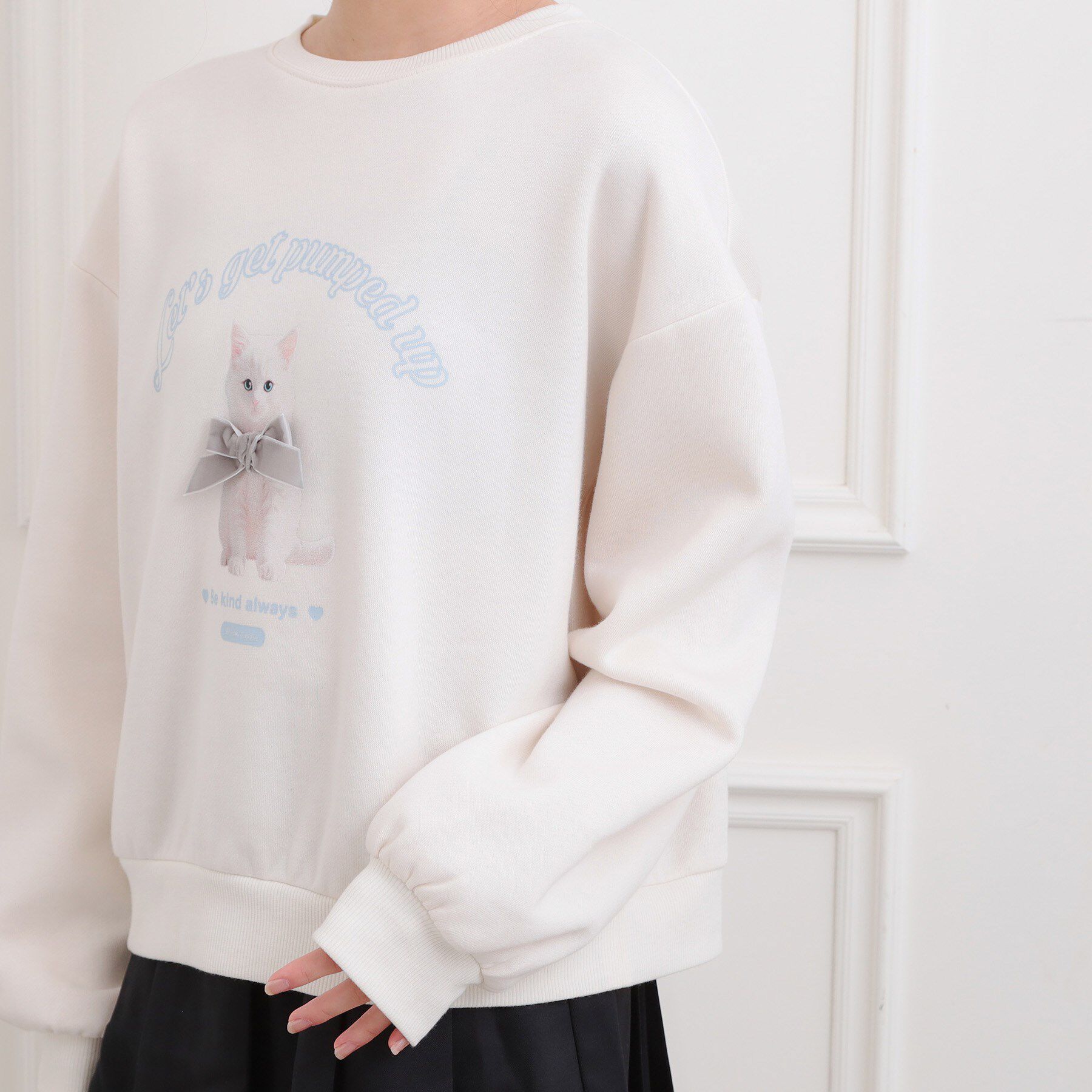 PINK-latte「ベロアリボンネコフォトトレーナー」|その他|