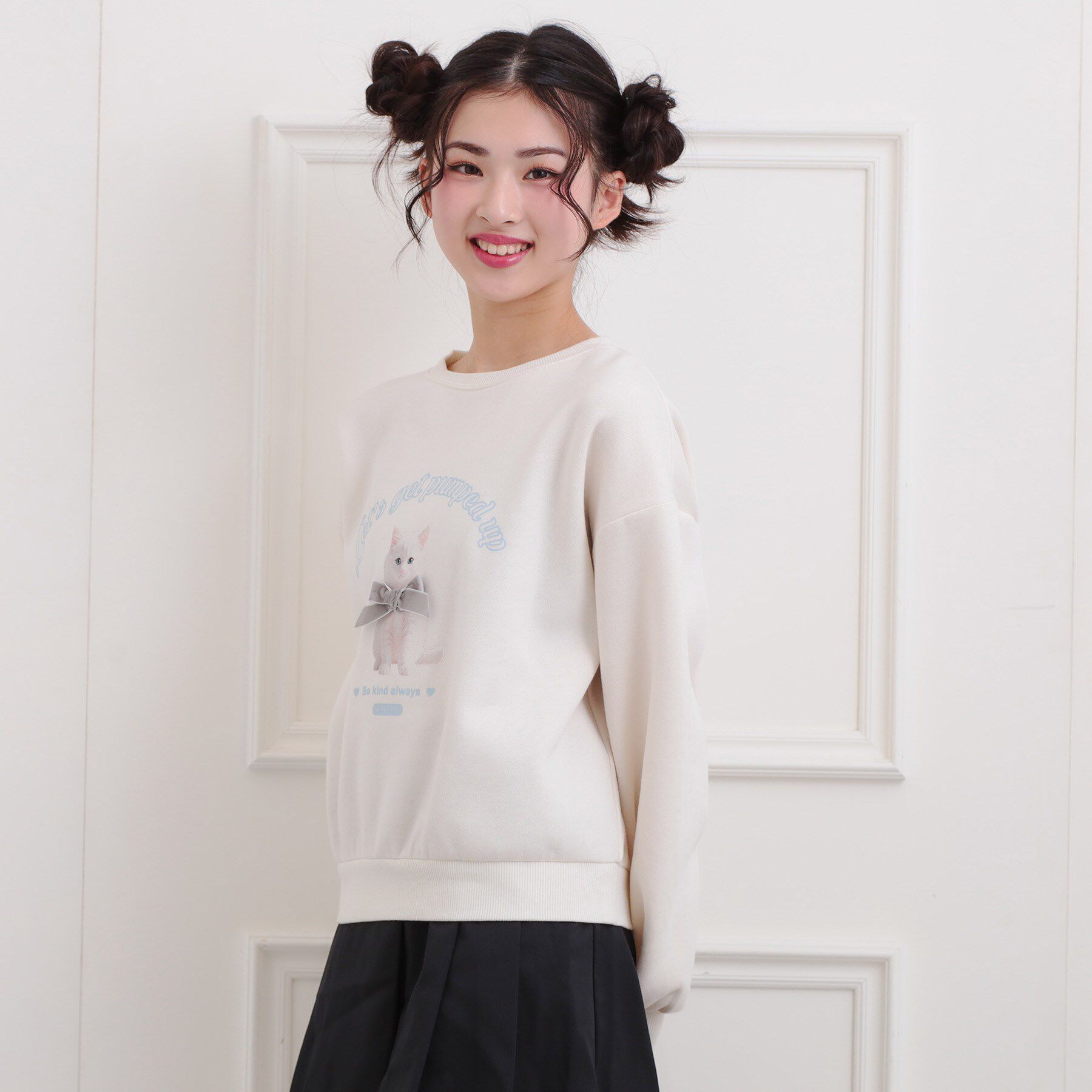 PINK-latte「ベロアリボンネコフォトトレーナー」|その他|