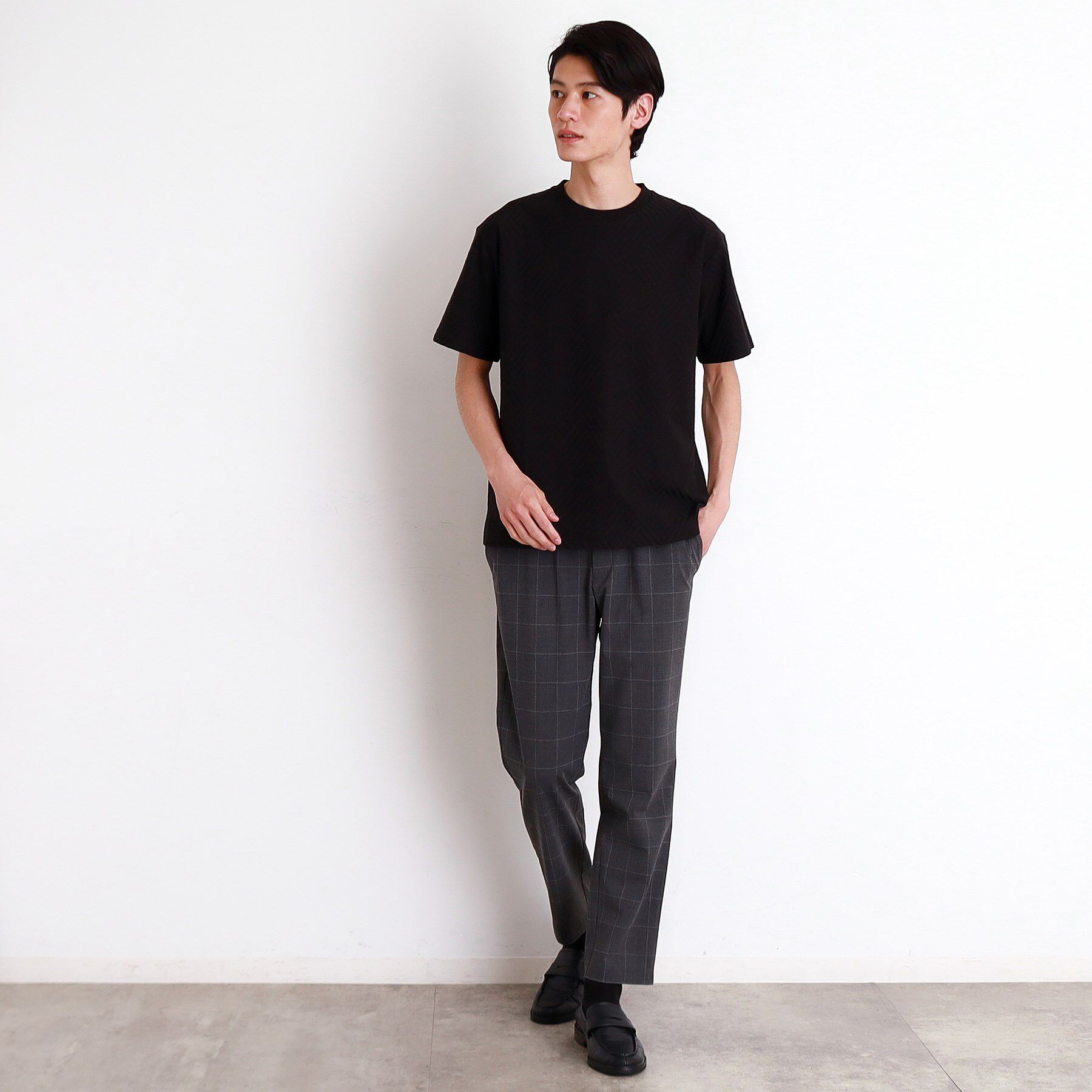 THE SHOP TK「リンクスジャカード半袖Ｔシャツ」|Tシャツ・カットソー|